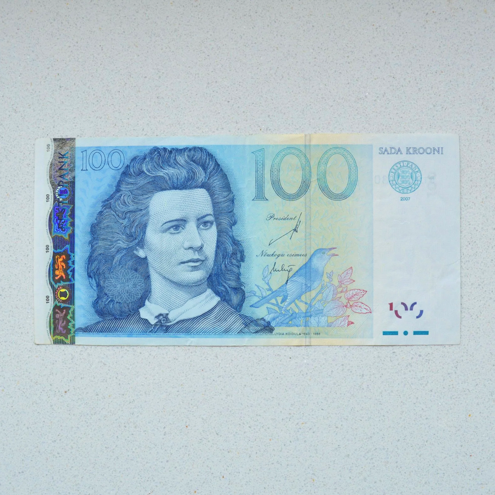 Estonia 2007 100 Krooni, Repeater Serial - EF-40