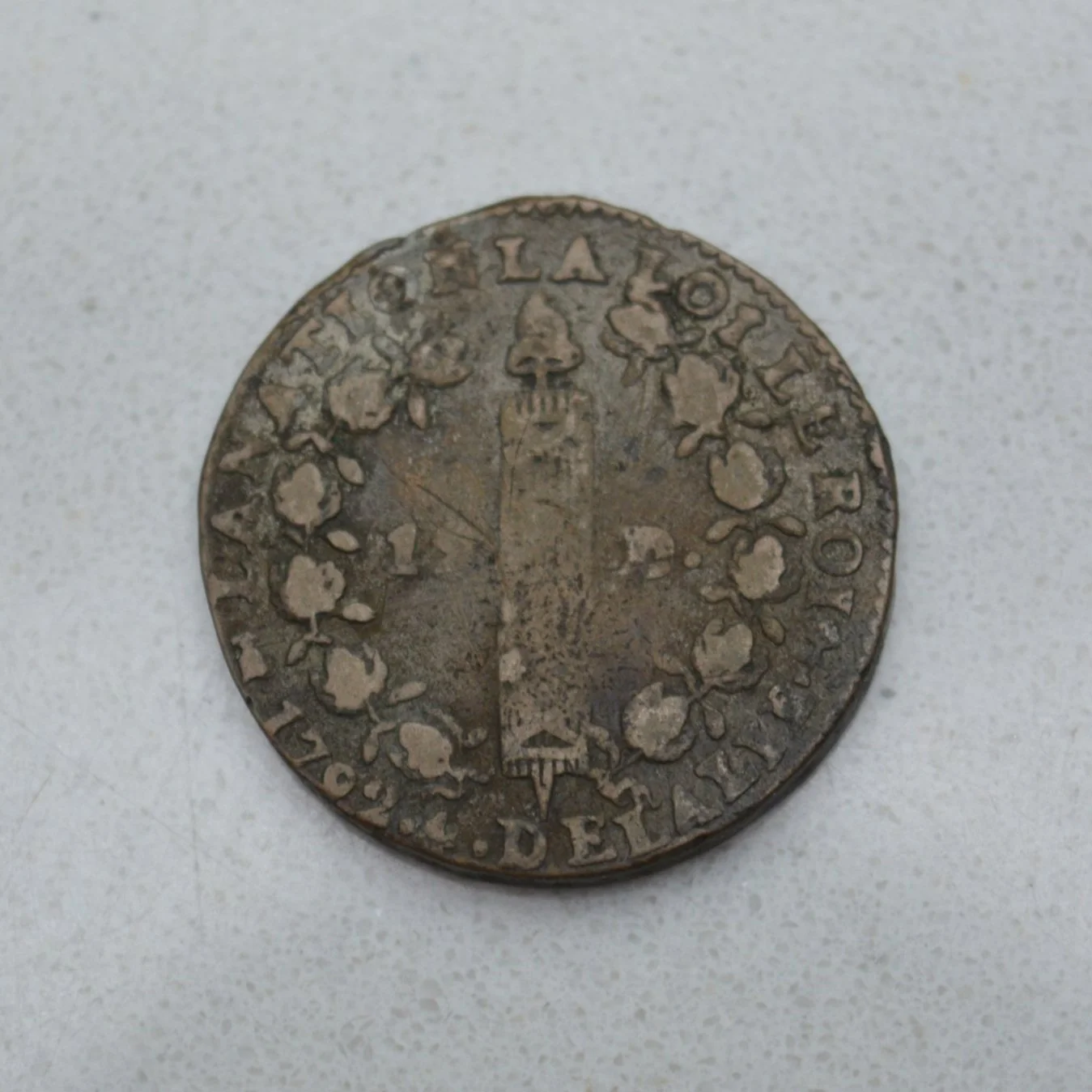 France 1792 T 12 Denier - Thick Planchet