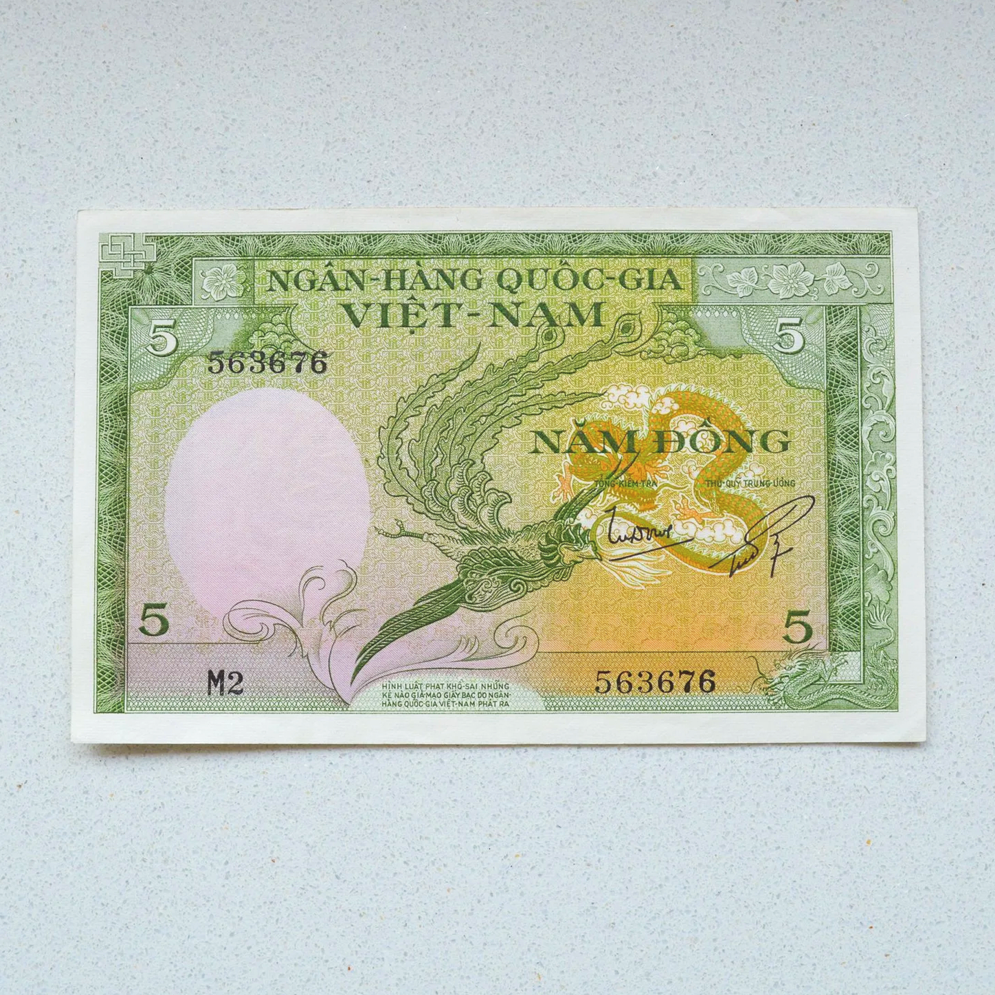 Vietnam (South) 1955-56 5 Dong - AU-58