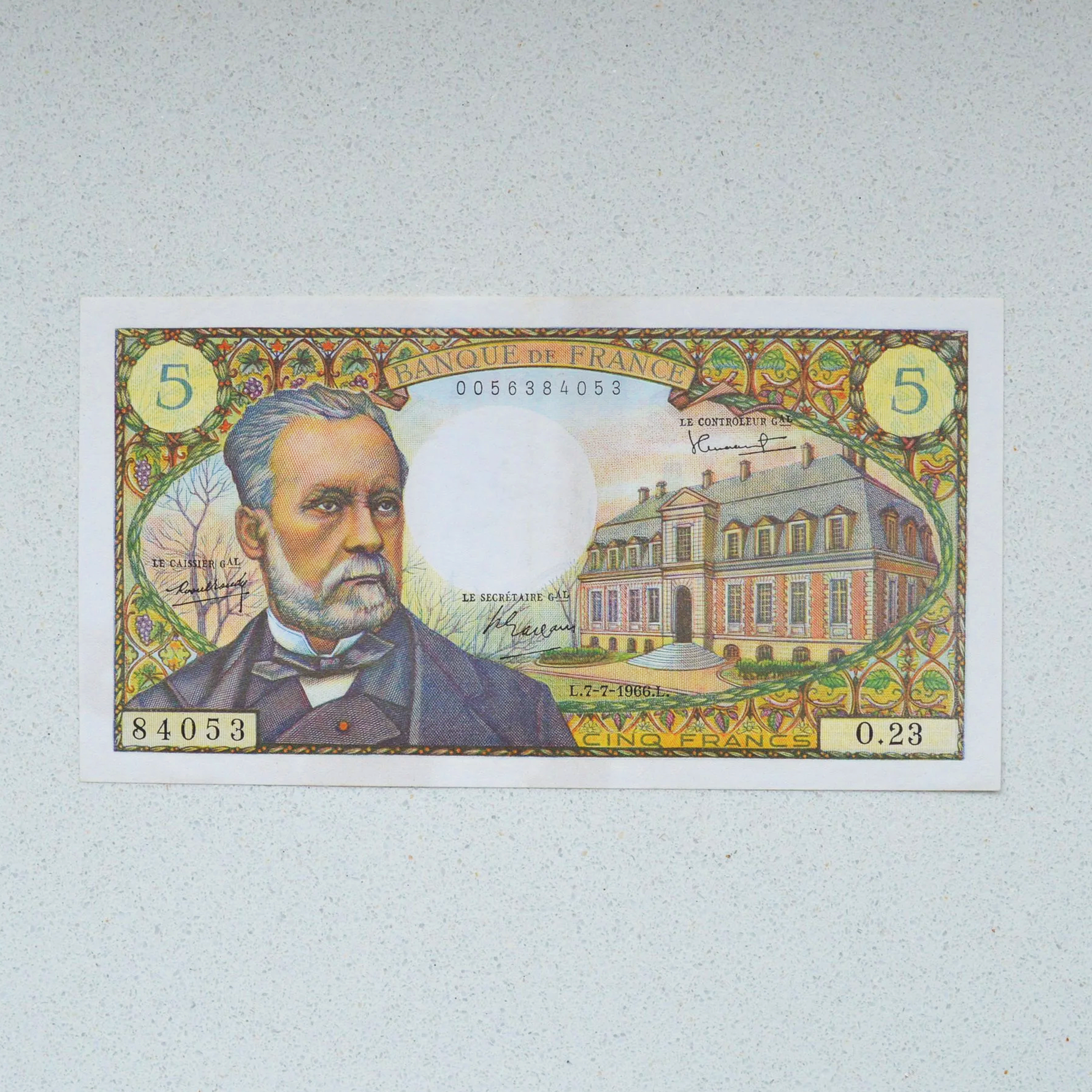 France 1966 Pasteur 5 Francs - AU Net