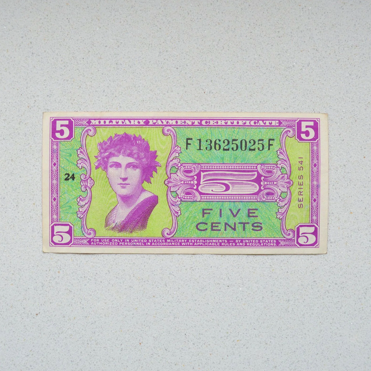United States of America (MPC) Series 541 (1958) 5 Cents - AU-50