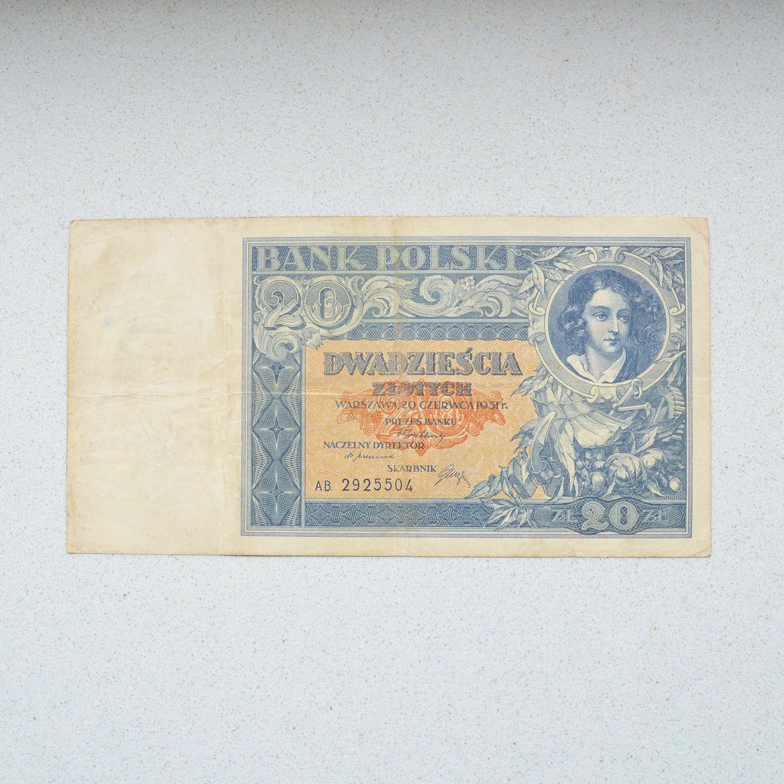 Poland 1931 20 Zlotych - F-18