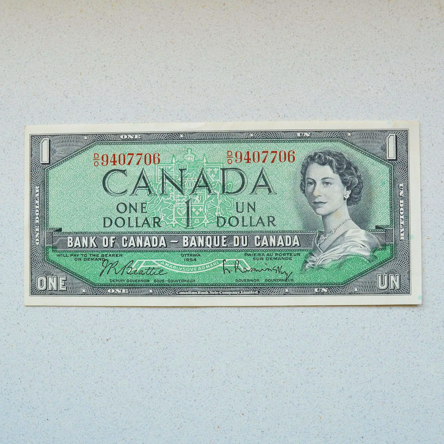 Canada 1954 Modified Dollar - AU-53