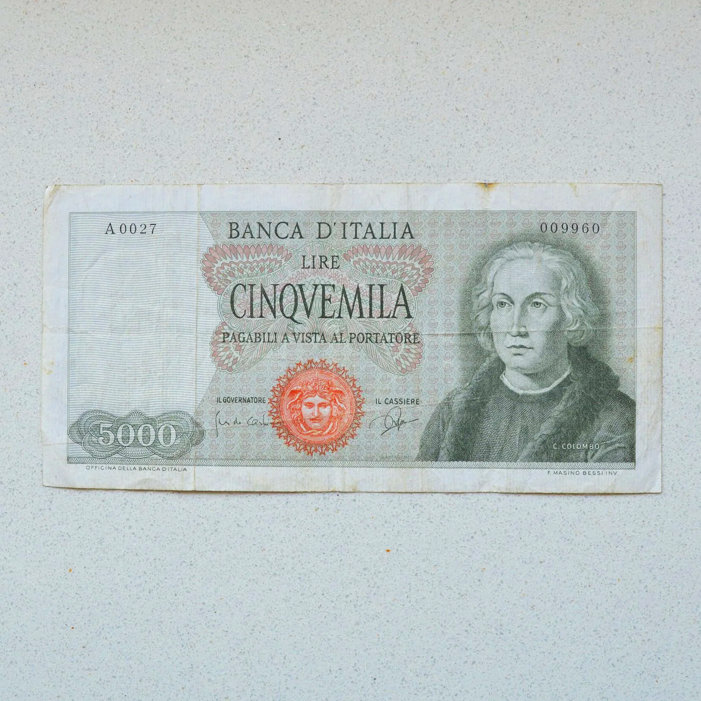 Italy 1964 5000 Lire - F-18