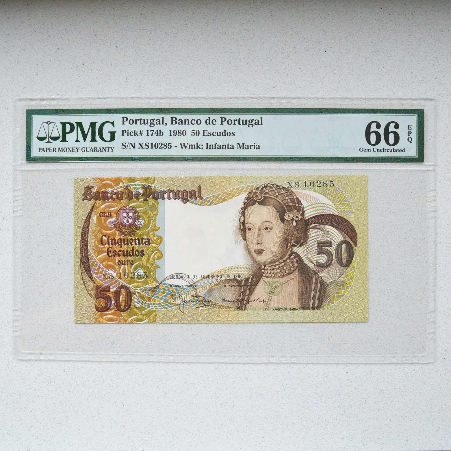 Portugal 1980 50 Escudos - PMG Gem UNC 66 EPQ