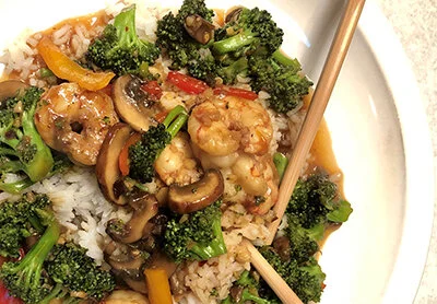 Honey Garlic Shrimp and Broccoli Stir Fry