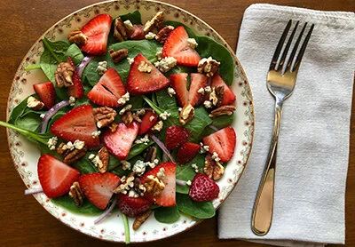 Summer Strawberry Salad with Balsamic Dressing