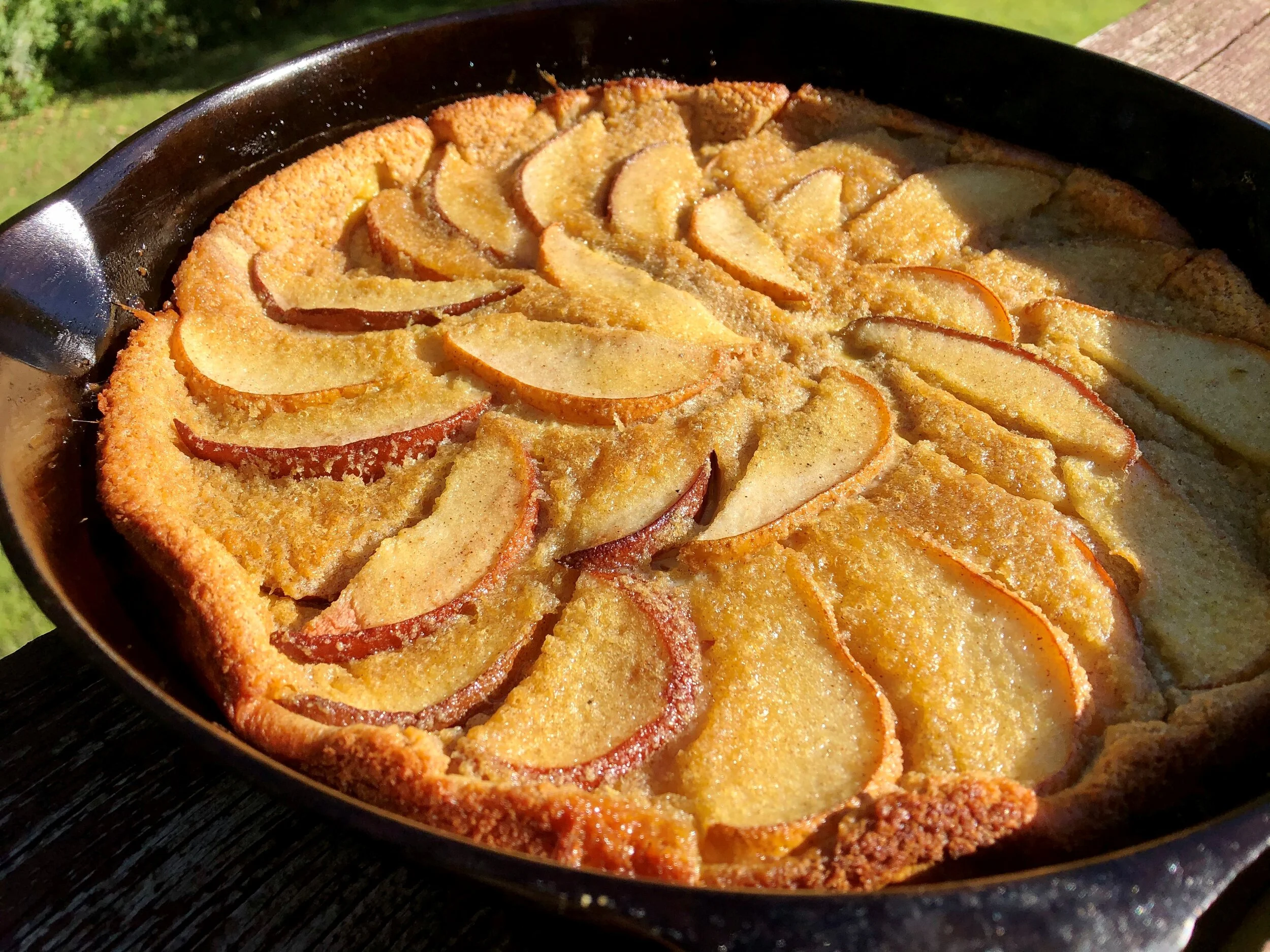 Pear Custard Skillet
