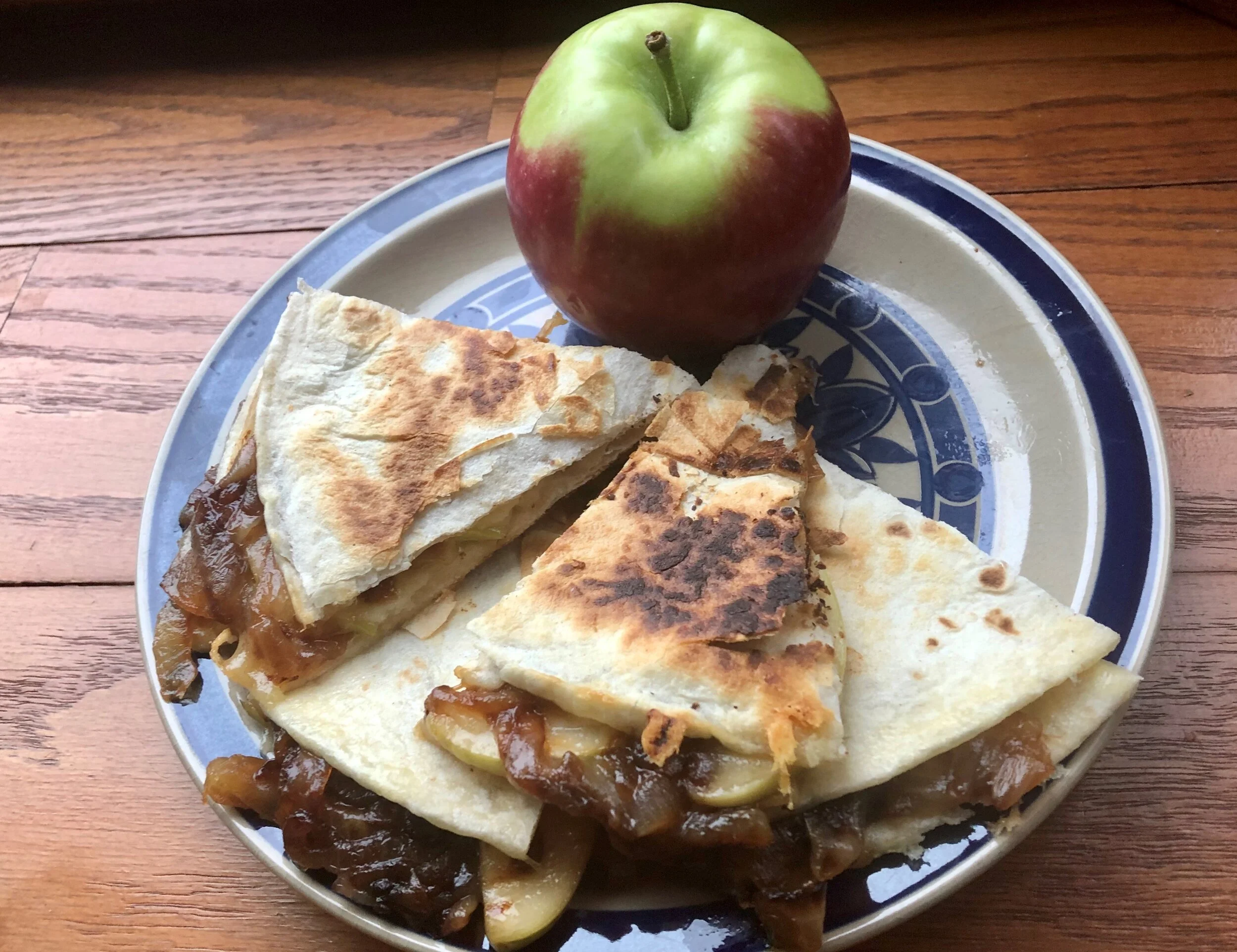 Caramelized Onion, Apple, and Cheddar Quesadilla