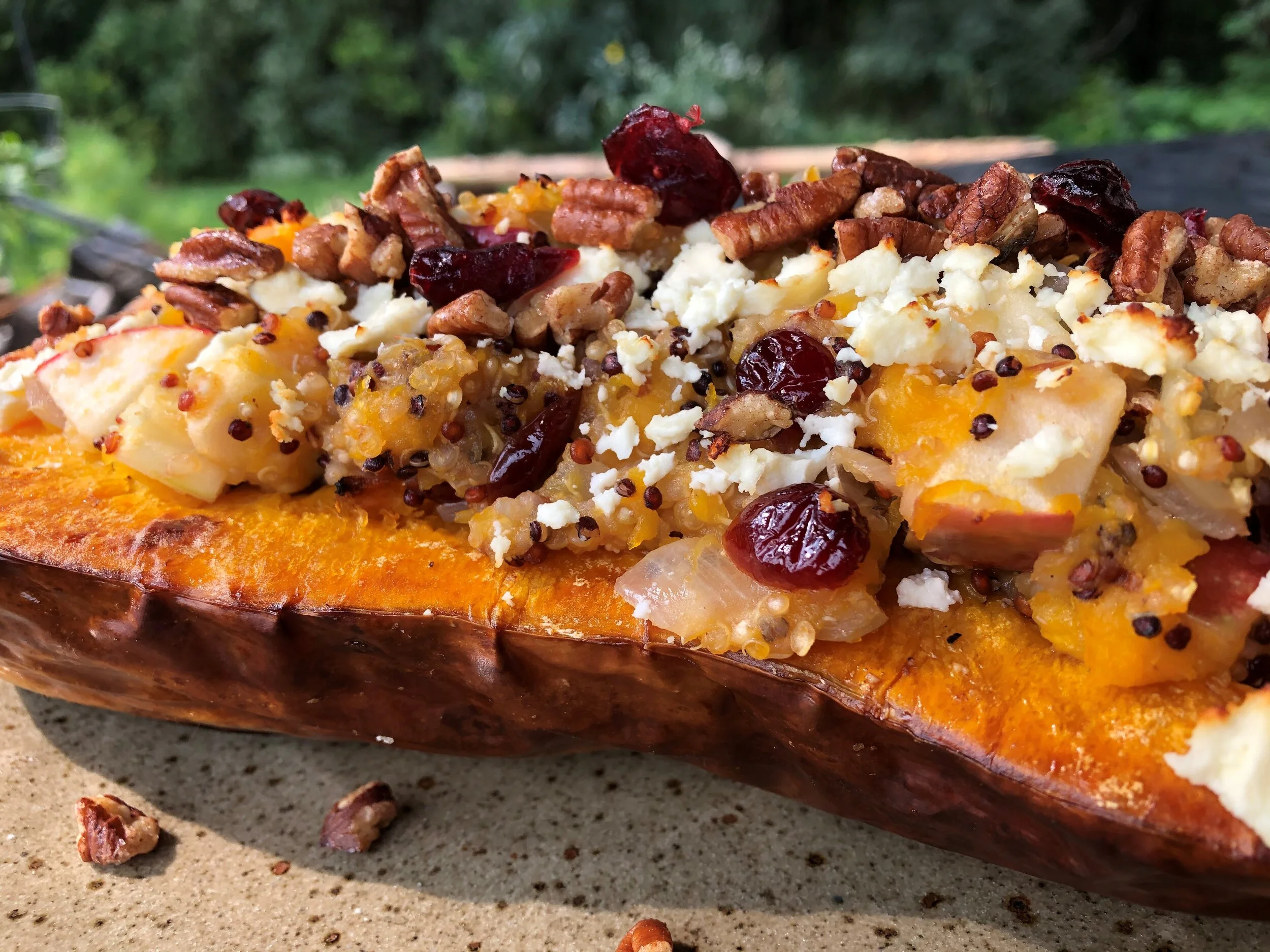 Butternut Squash Stuffed with Autumn Quinoa Salad