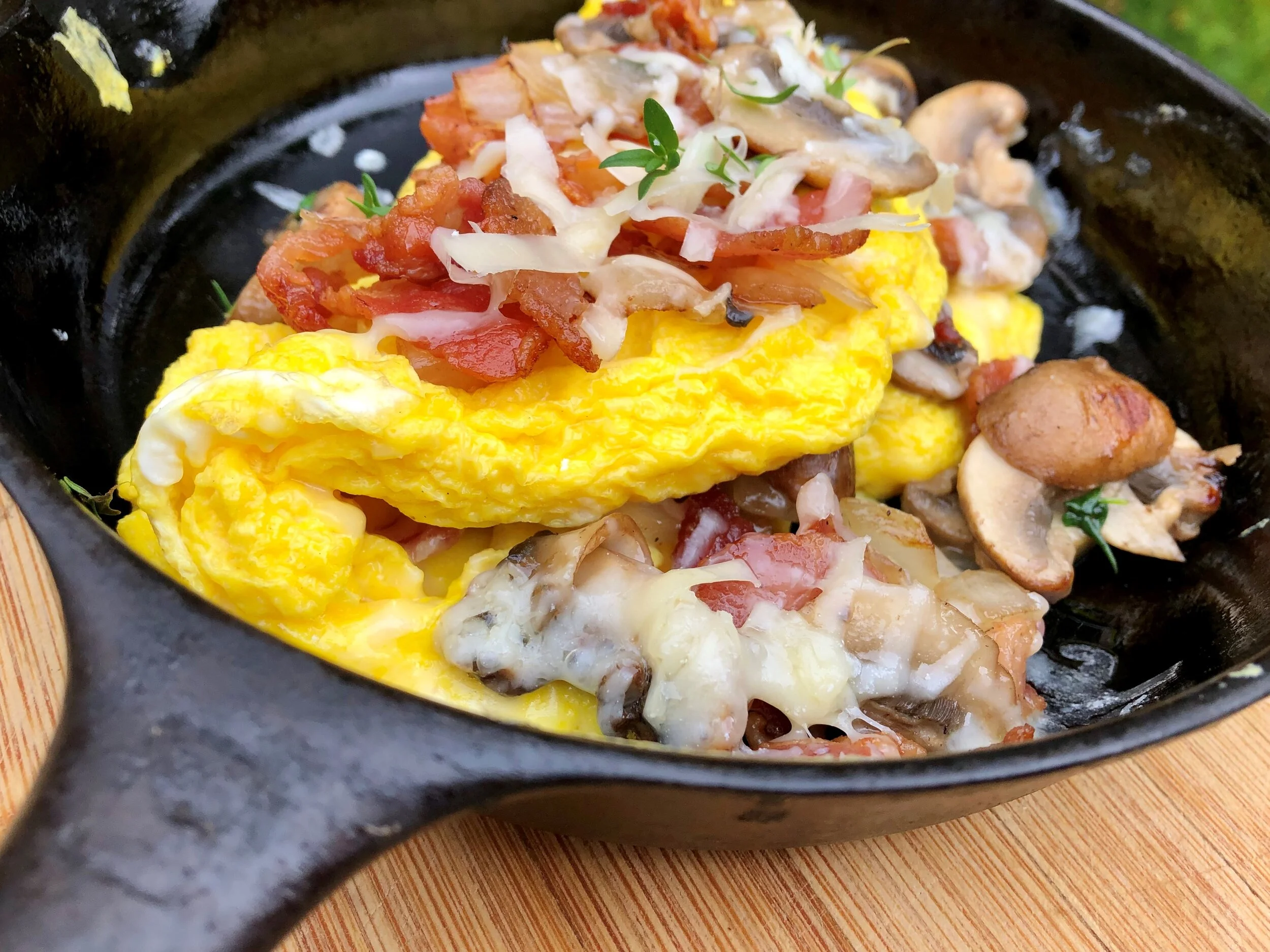 Mushroom and Bacon Omelet