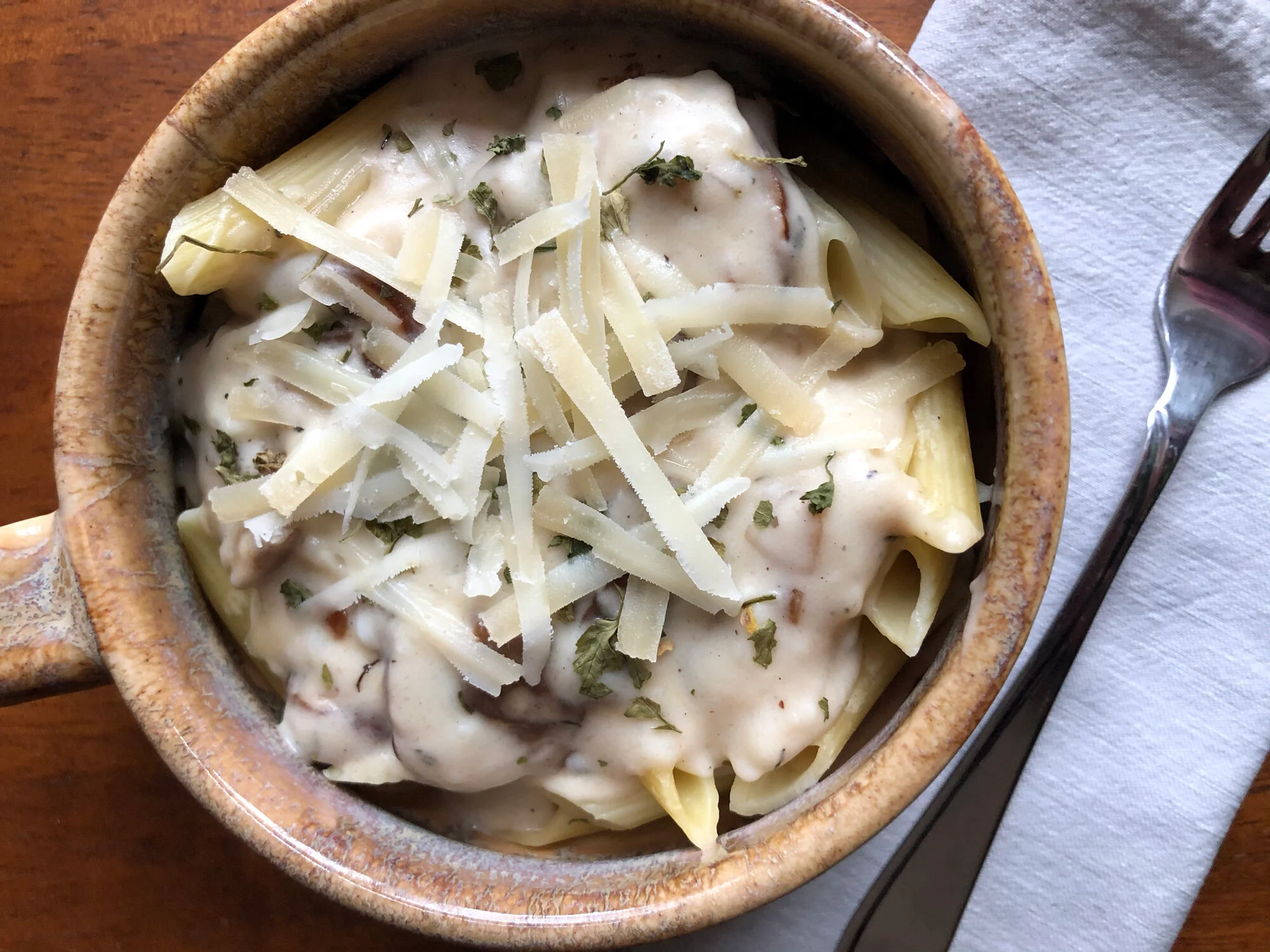 Creamy Mushroom &amp; Thyme Pasta