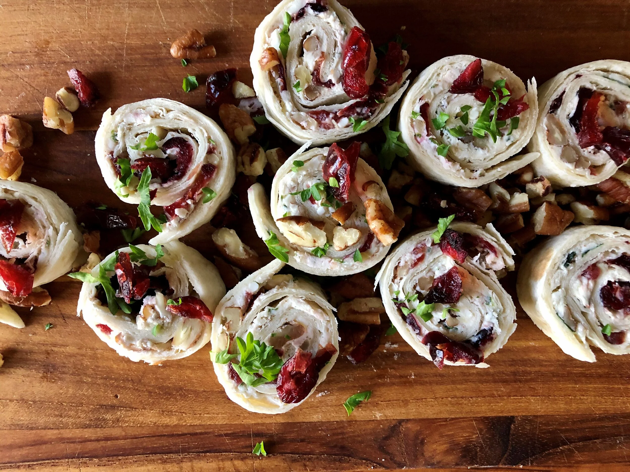 Festive Cranberry Pinwheels