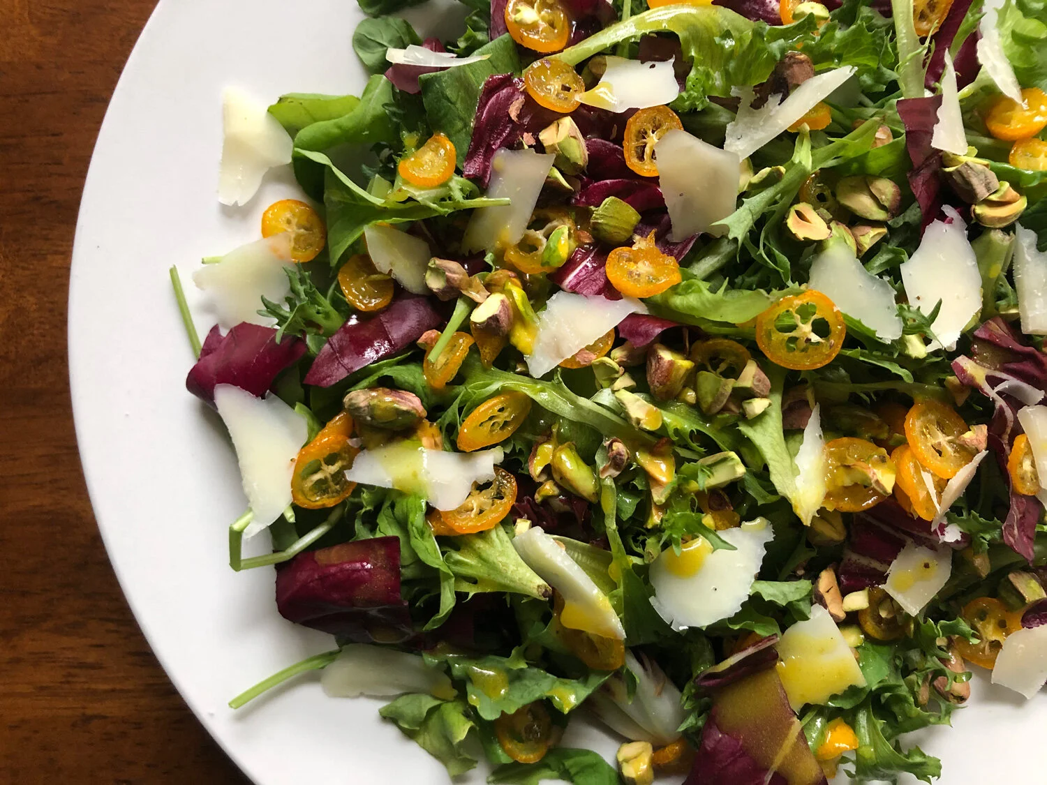 Candied Kumquat Salad with Turmeric Citrus Dressing