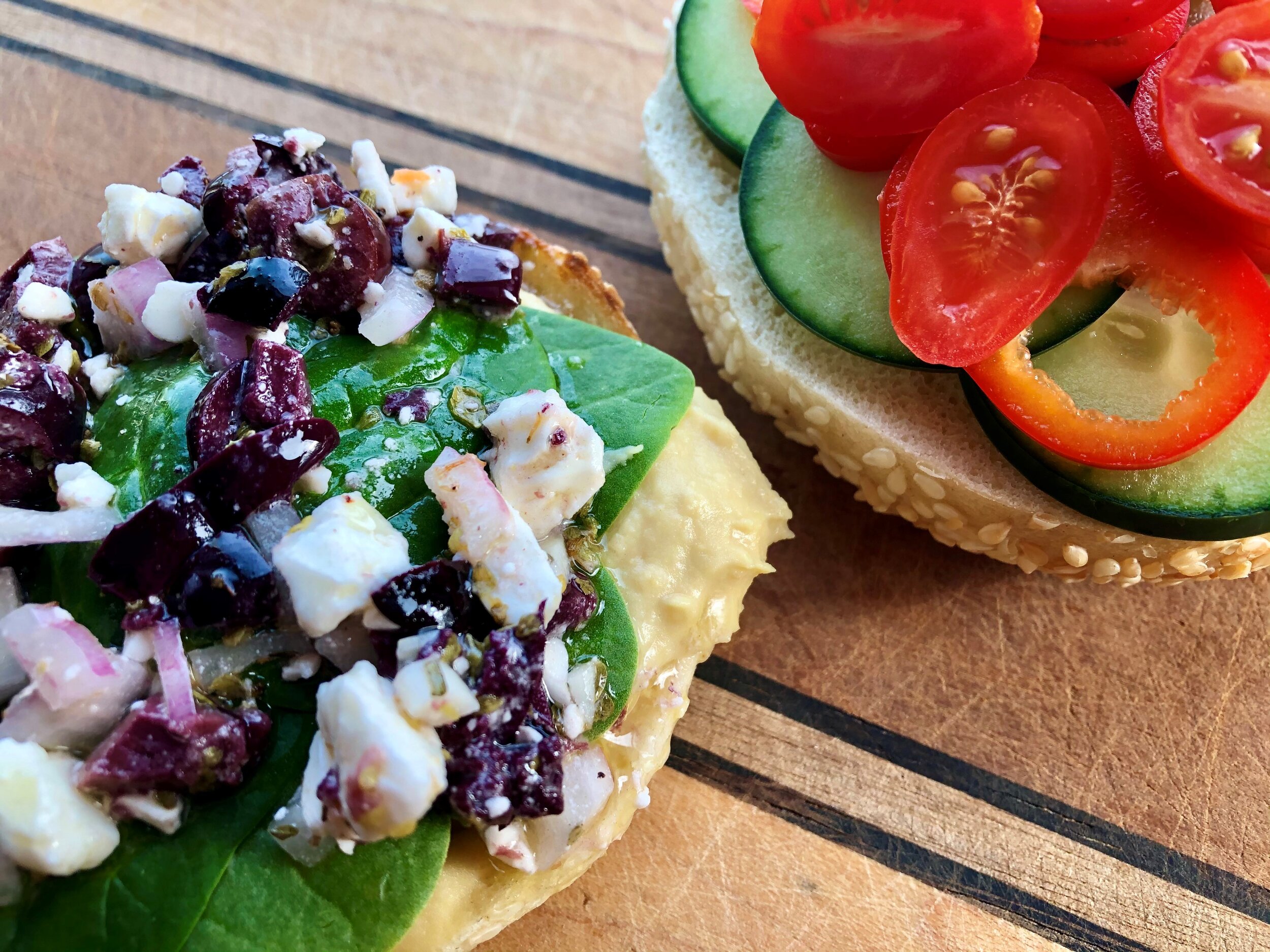 Mediterranean Bagel Sandwich