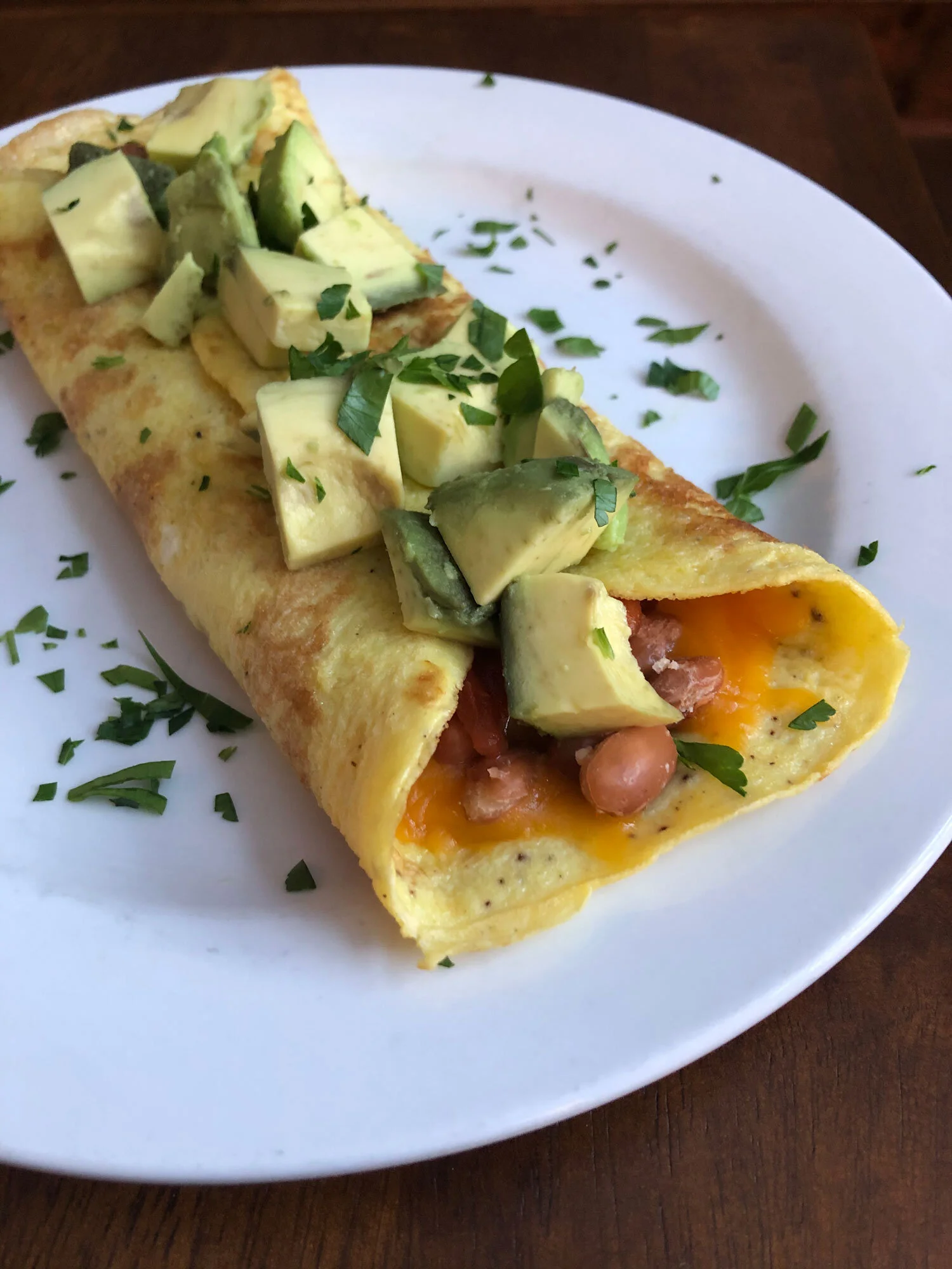 Pinto Bean Burrito Omelete
