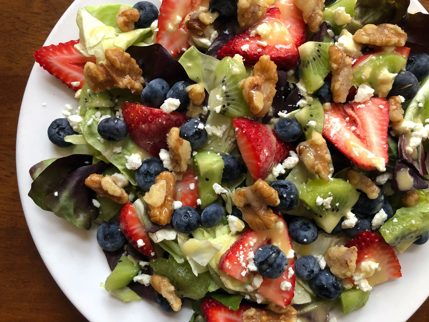 Very Berry Salad with Candied Walnuts and Champagne Vinaigrette
