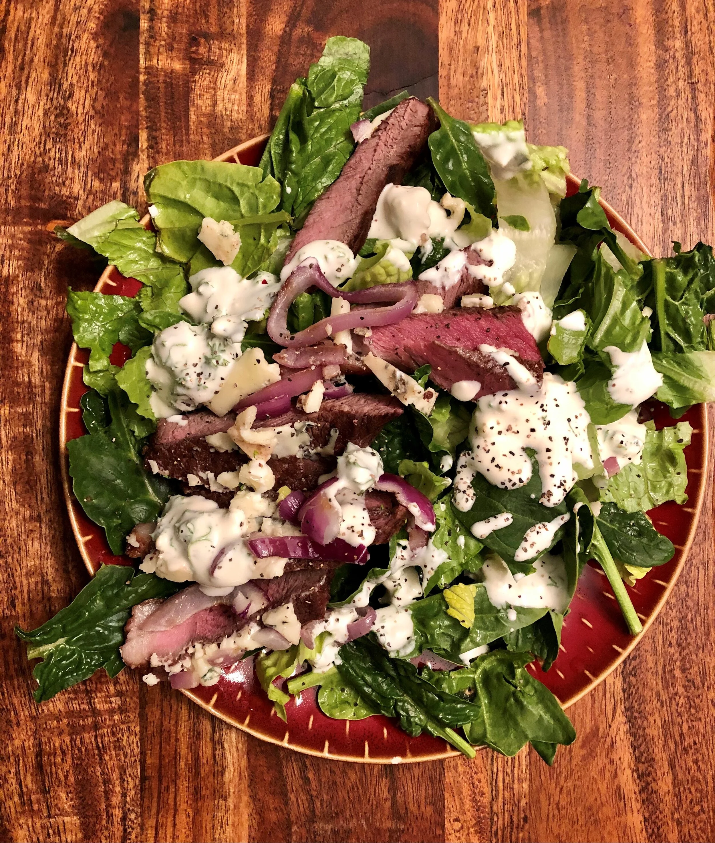 Grass-Fed Steak and Bleu Salad