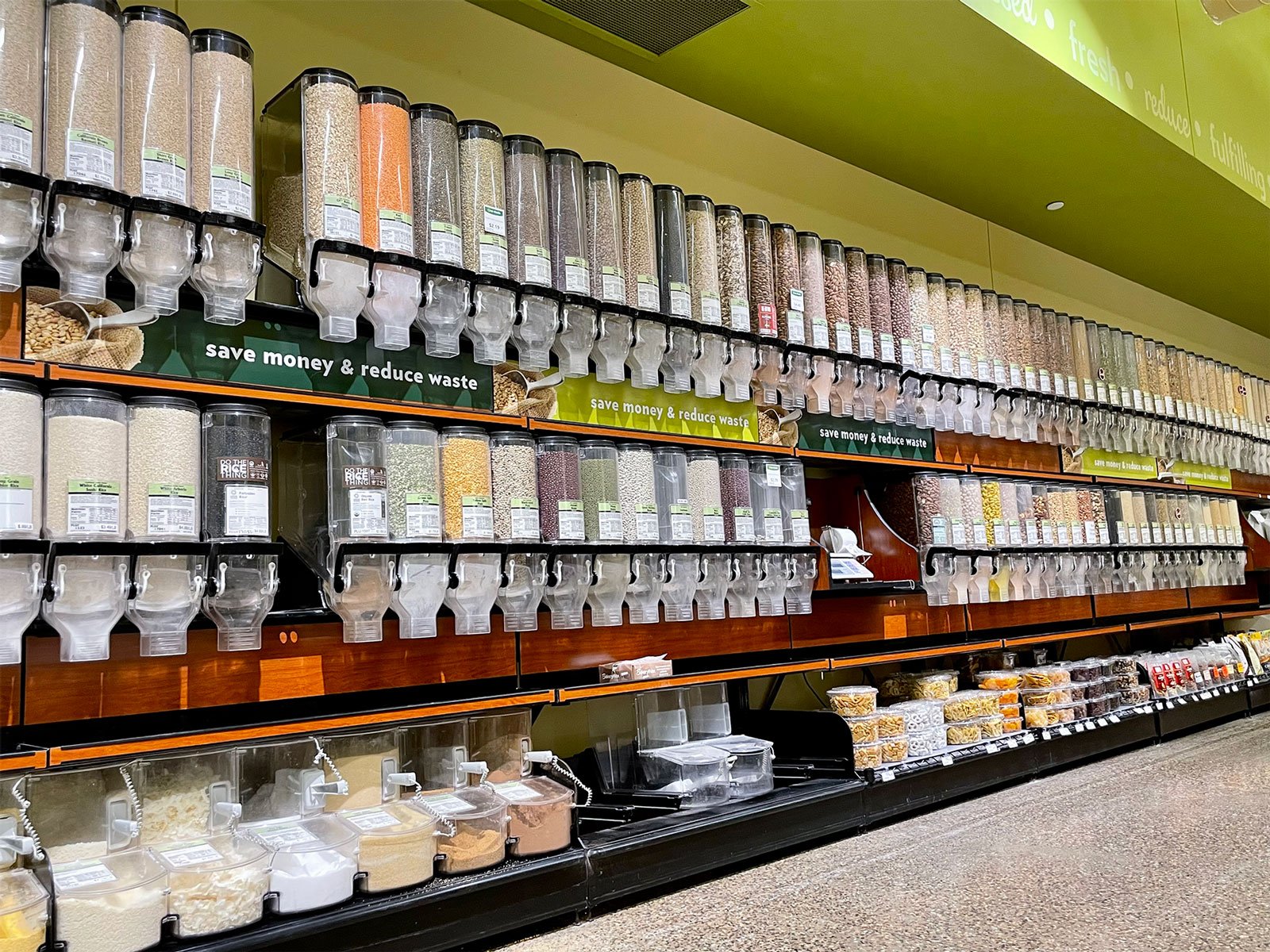   Our bulk section at PFC is stocked with a wide range of products, from dry goods (grains, flours, flour alternatives, beans, nuts, rice) to syrups, nut butters, soaps, oils, and more.  