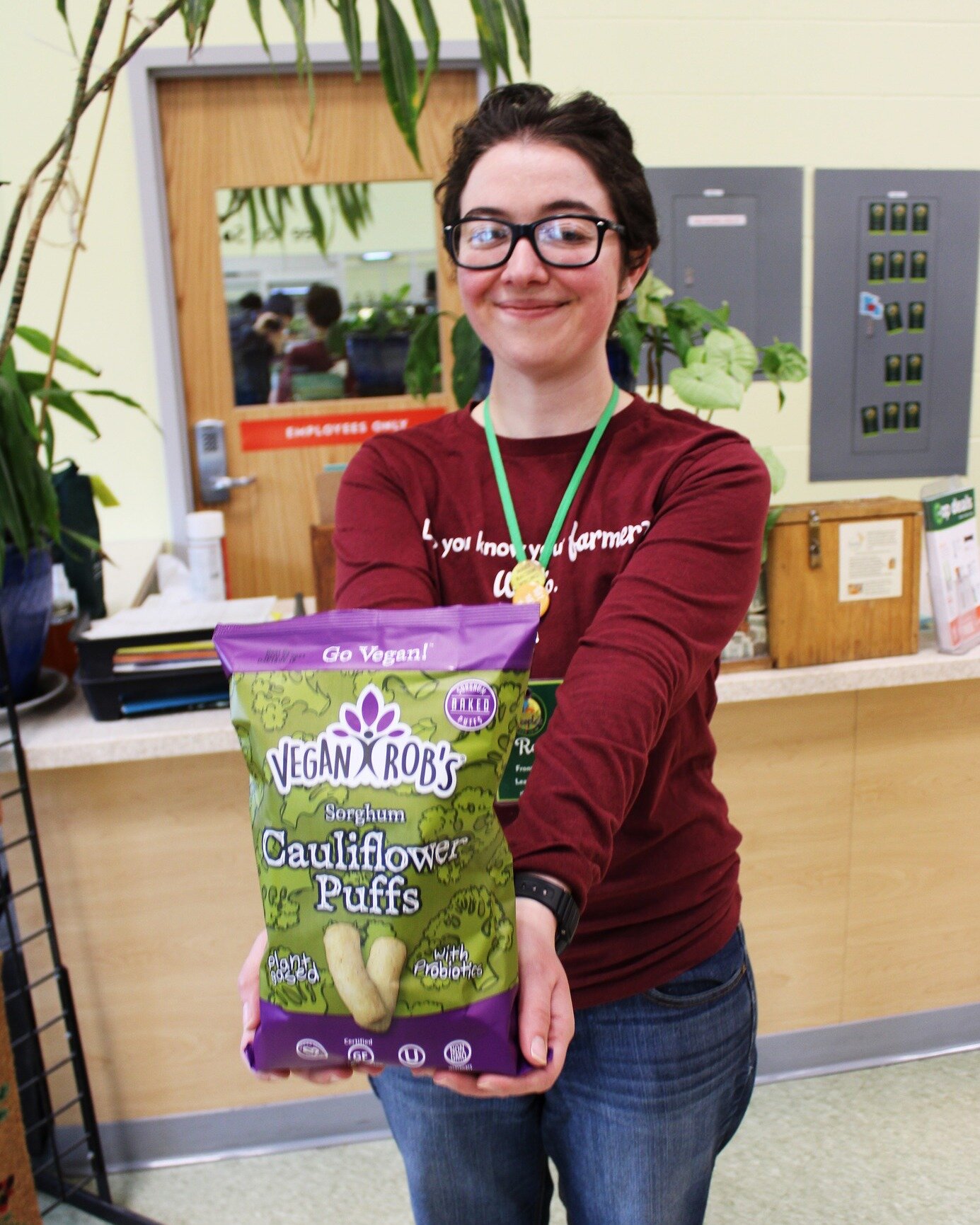 This week's staff pick comes from Rae. Rae's pick is Vegan Rob's Sorghum and Cauliflower Puffs. These tasty bites are gluten-free and non-GMO. Stop in or shop online today!!