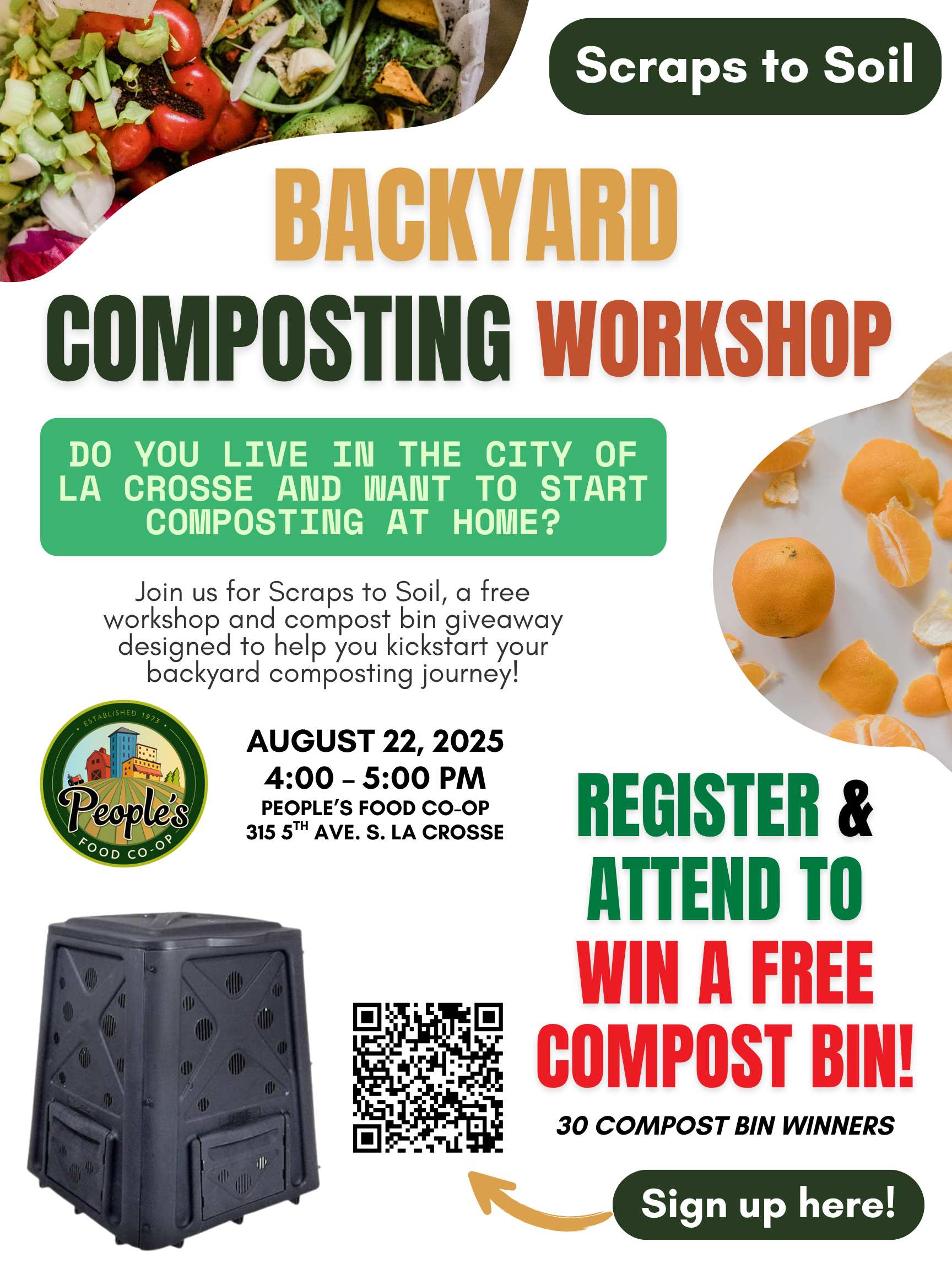 Scraps to Soil: Backyard Composting Workshop | La Crosse