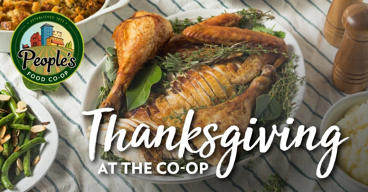 Hosting this year? We&rsquo;ve got you!! ✨
Skip the stress and let us do the cooking! Our ready-to-heat Co-op's Own&trade; Thanksgiving meal includes:
🥔 Garlic Mashed Potatoes
🍂 Baked Squash with Wild Rice Stuffing
🍞 Zen Stuffing &amp; more
Add a 
