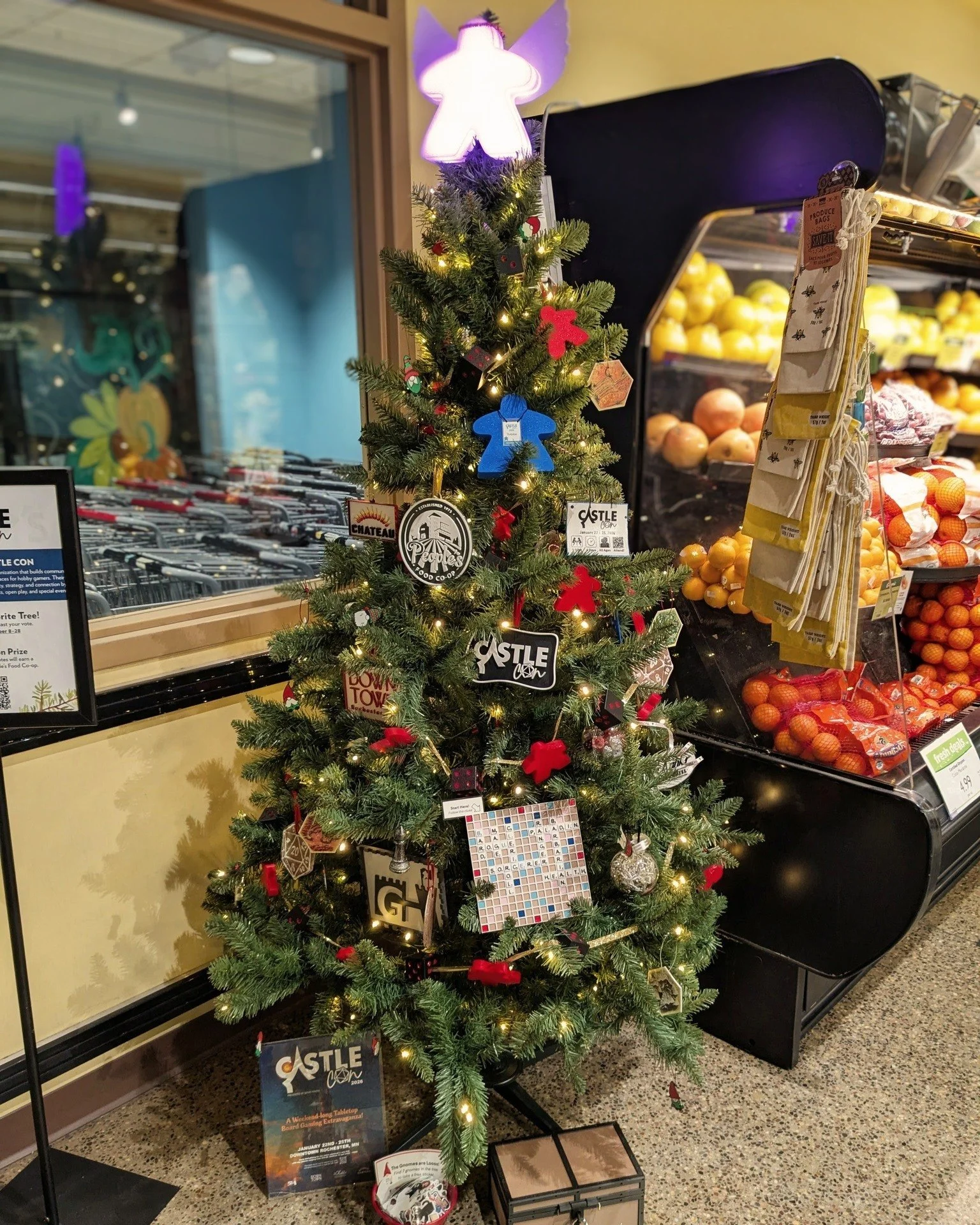 Celebrate the season by visiting our Holiday Tree Competition! 
Come into the store to see four beautifully decorated trees by local nonprofits: Rochester Running Club, Collider, Gamehaven (Castle Con), and Rochester Community Initiative.

Your in-st