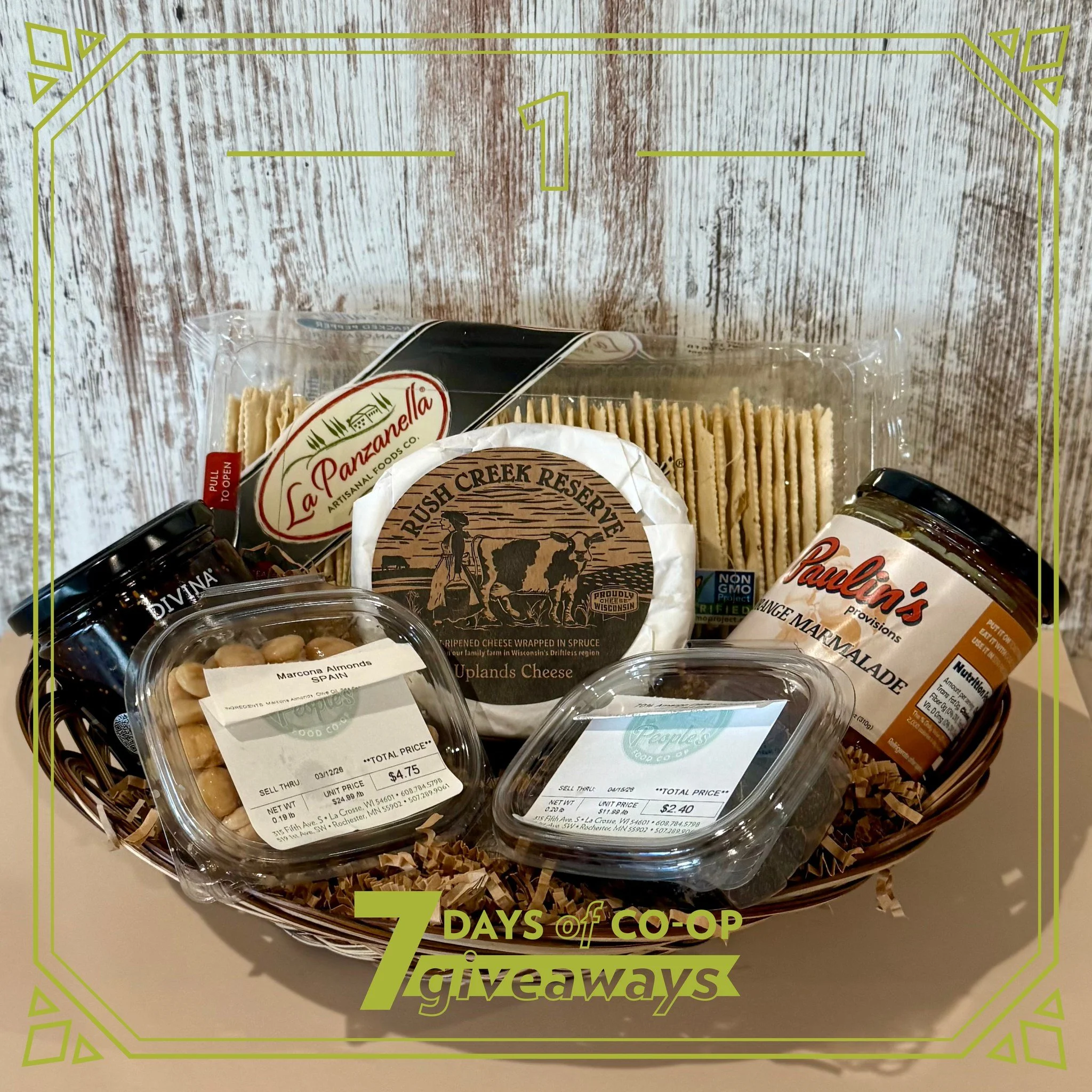 Day Two is all about a perfect cheese moment 🧀💚
We&rsquo;re giving away Rush Creek Reserve, a locally made, spruce-bound specialty cheese loved for its rich, complex flavor, plus an assortment of jams and crackers to complete the board. A must-try 