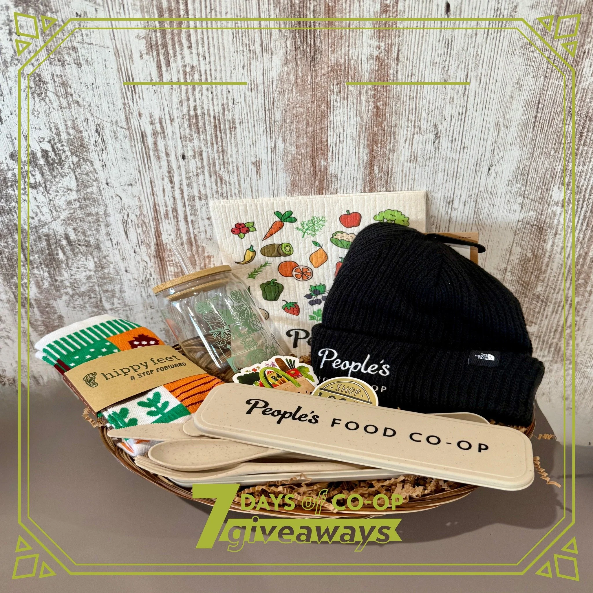 Day Five is all about showing your Co-op pride 🧡🛍️
We&rsquo;re giving away a People&rsquo;s Food Co-op merch bundle, perfect for everyday errands, or cozy days at home. From reusable favorites to wearable Co-op gear, it&rsquo;s a fun way to rep you
