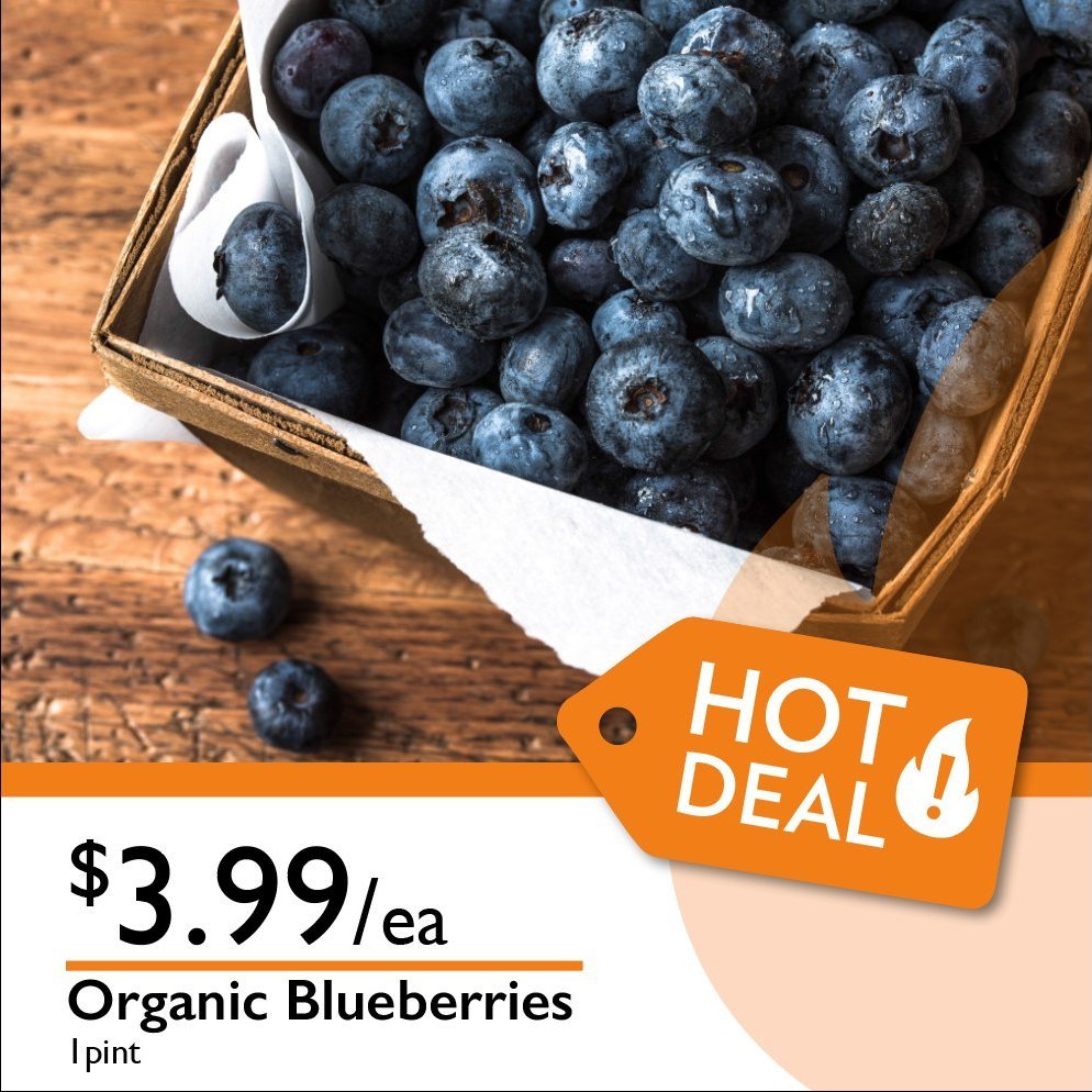 Stock up on Organic Blueberries, just $3.99 per pint! 🫐
Naturally sweet and versatile, these organic blueberries are great for everyday snacking, baking, smoothies, and desserts. A delicious staple to keep on hand

Offer ends February 3rd, so hurry 