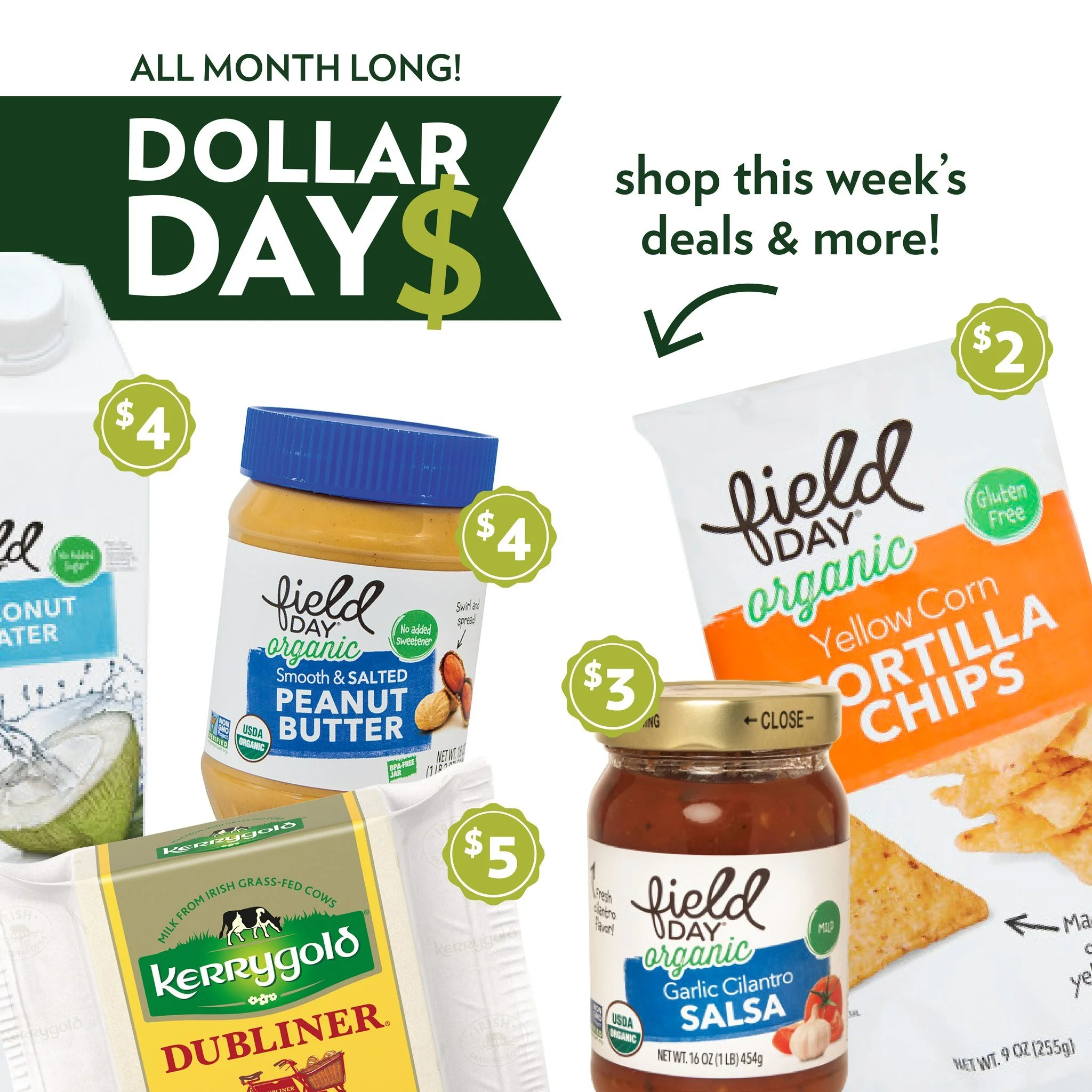 March Dollar Days are happening now at People&rsquo;s Food Co-op! 🎉

Find great deals on select items all month long, with new deals dropping every Wednesday, so there&rsquo;s always something new on sale. Find deals up to 50% off!

This week, don&r