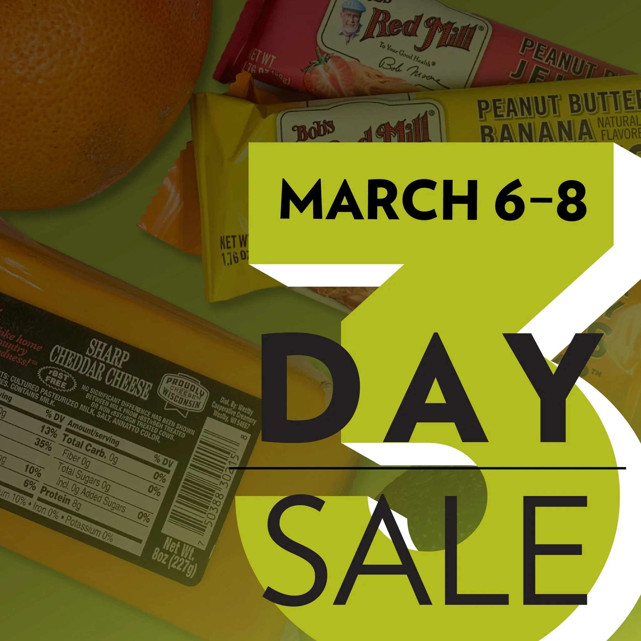 Save big this weekend with the Three Day Sale at the Co-op! 

It&rsquo;s the perfect time to fill your cart with organic produce, wellness products, and everyday essentials with discounts up to 60% off all weekend long.

These limited-time deals are 