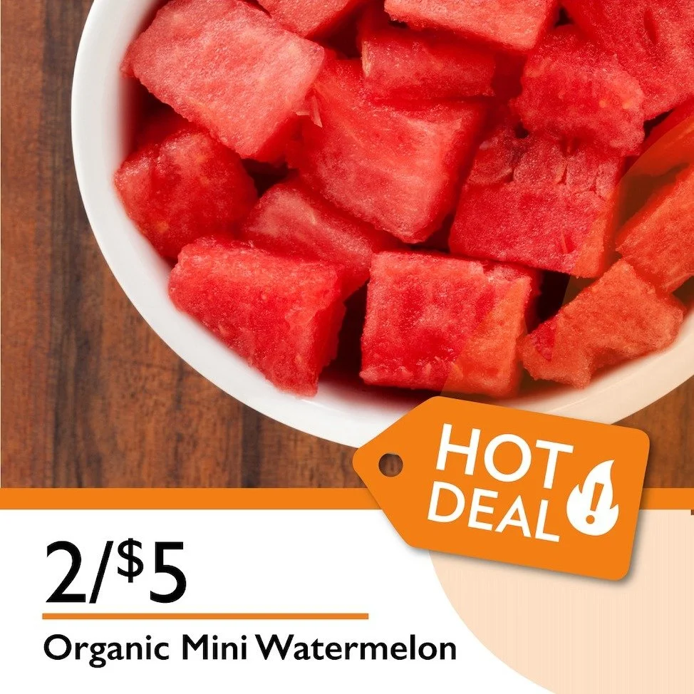 Organic mini watermelons- 2/$5 🍉✨
Sweet, crisp, and refreshingly juicy. Perfect for picnics, easy snacking, or blending into cool summer drinks. Fresh, flavorful, and going fast, grab yours while they last!