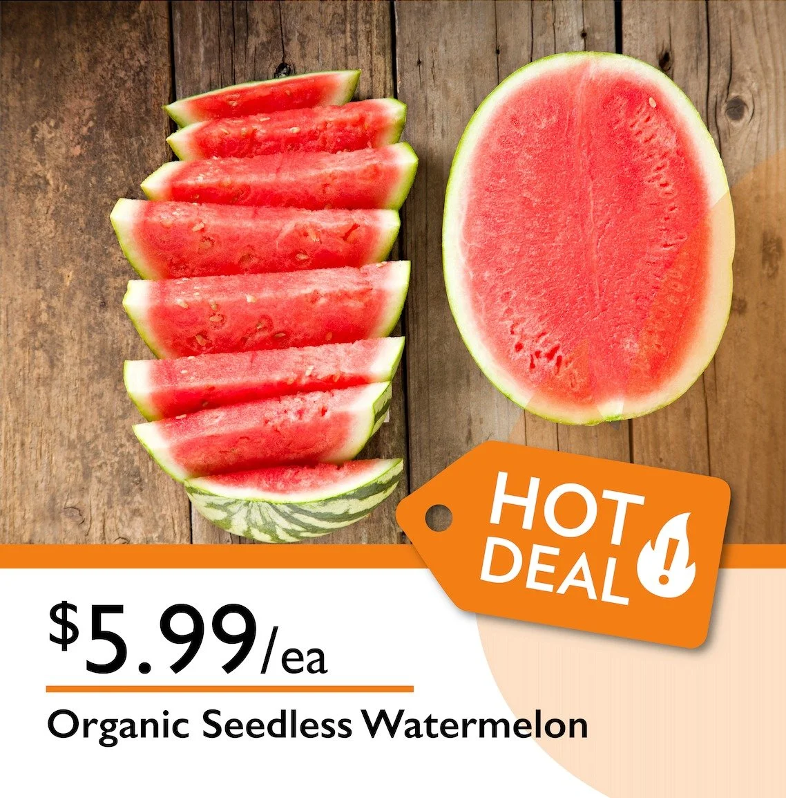 Organic Seedless Watermelon just $5.99 each 🍉✨
Sweet, crisp, and perfect for the holiday weekend. Great for backyard gatherings, refreshing snacks, fruit salads, or cooling off on a warm day. Fresh, juicy, and ready to enjoy,  grab yours while they 