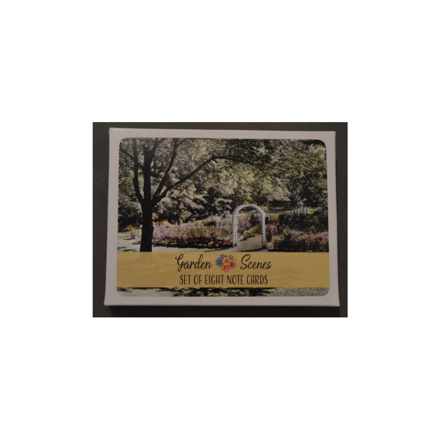Glass Lantern Slide Garden Scenes - Set of 8 Notecards