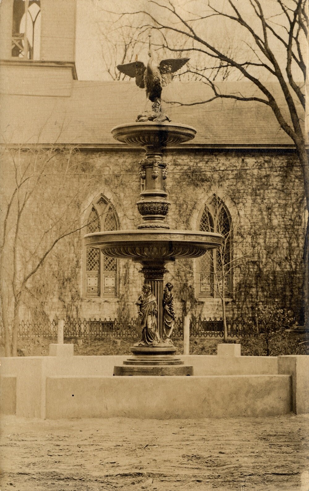 Fountain in Triangle Park, Middlebury