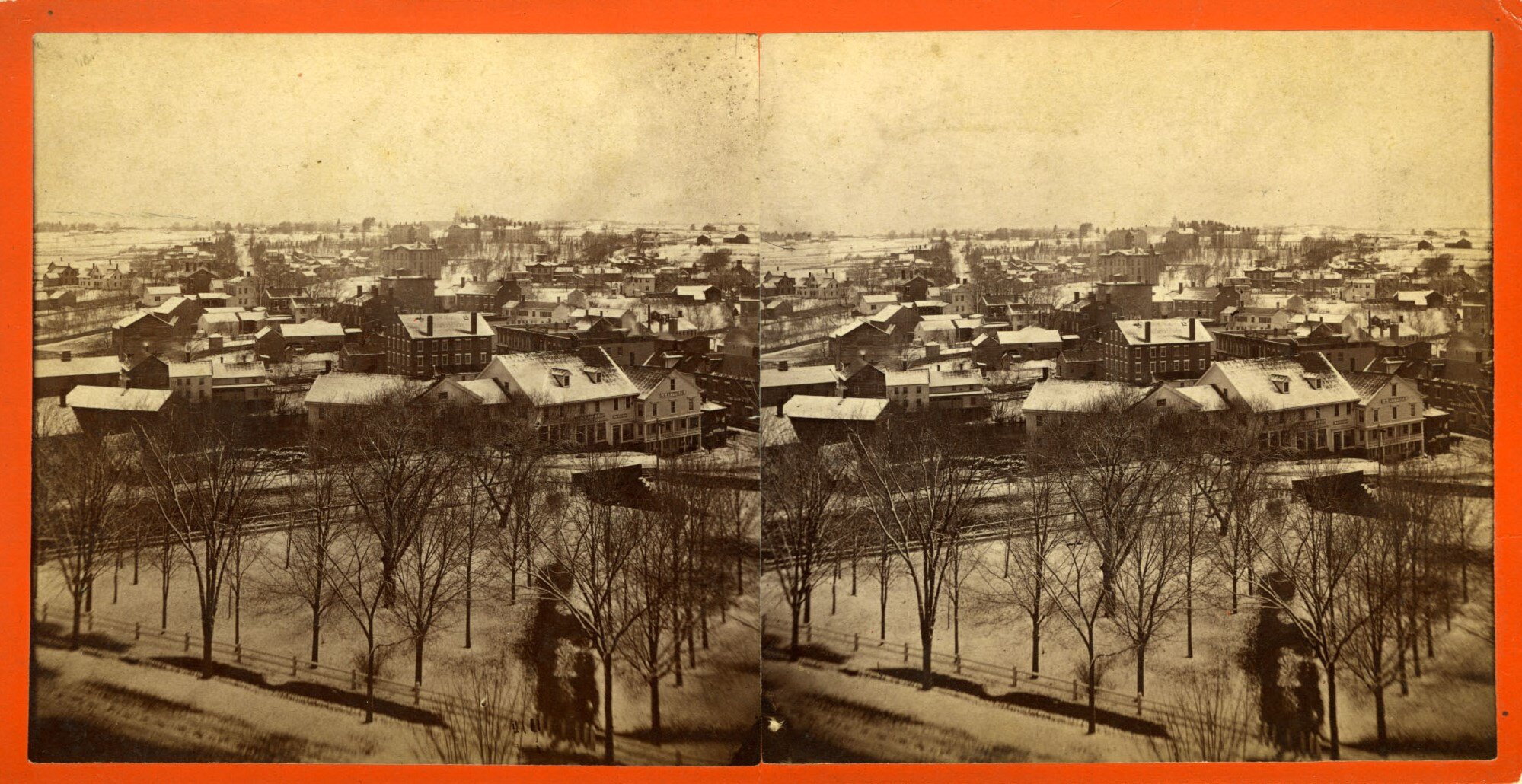 Town of Middlebury from Addison House by photographer O.C. Barnes
