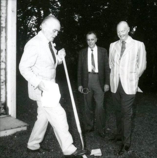 SSRC Groundbreaking Ceremony, ADK Healy, Harold Curtis, and Unknown. September 12, 1971