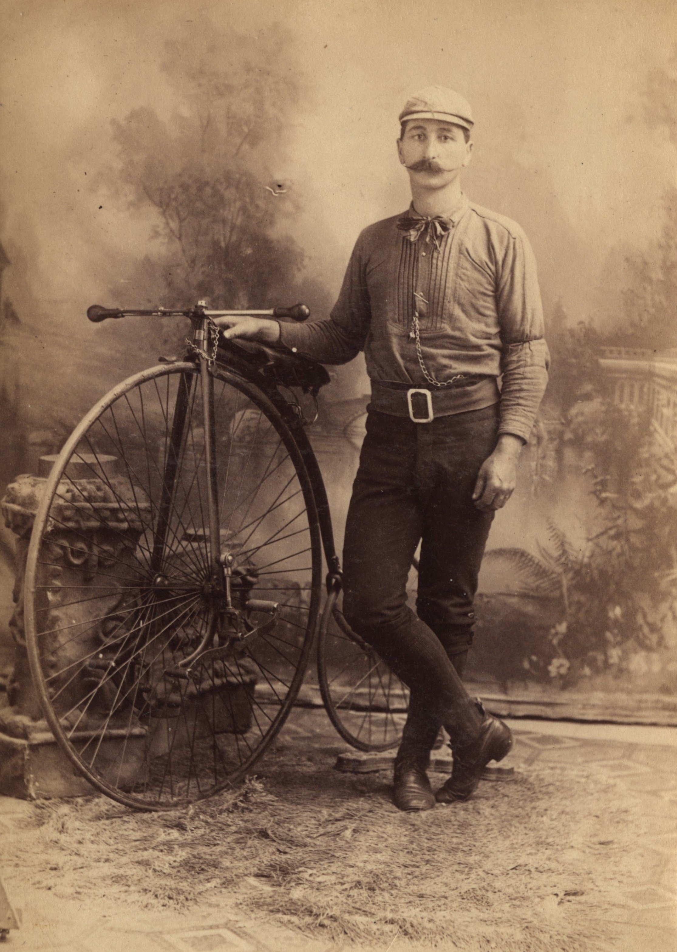 Man with Facile bicycle