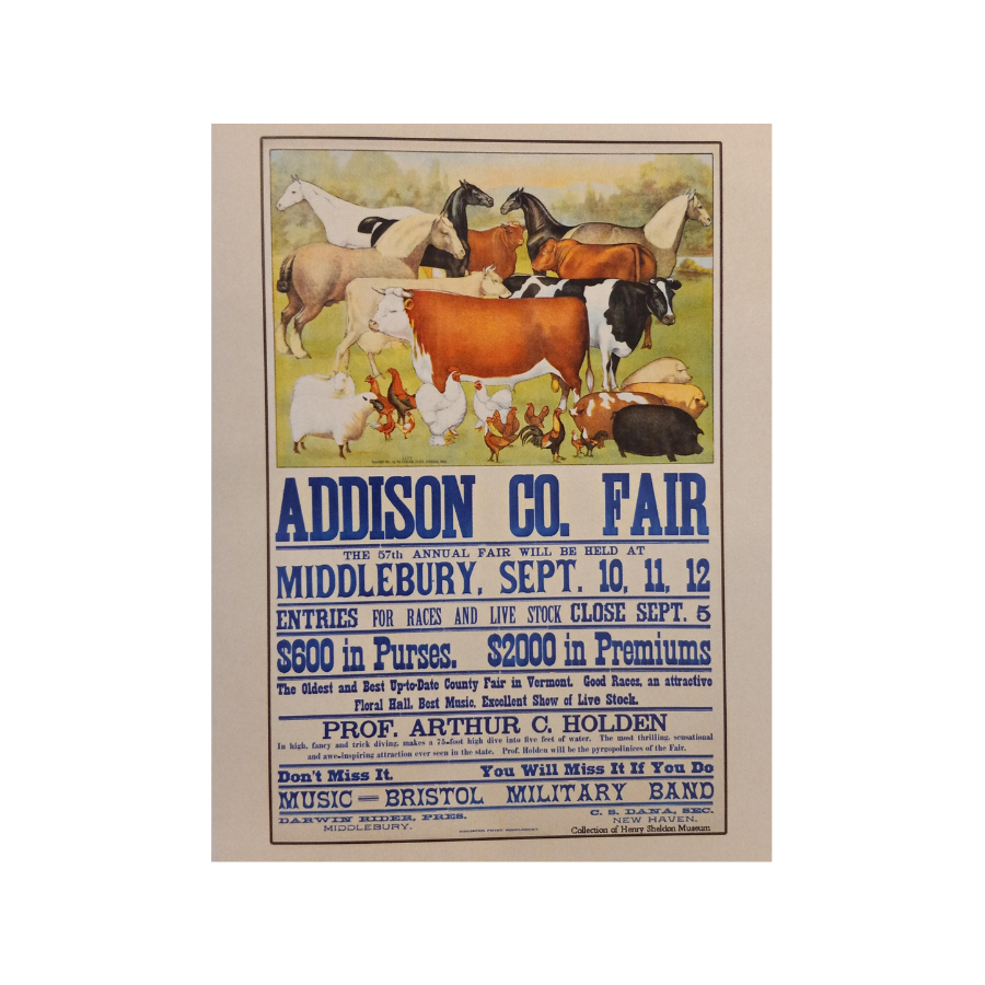 Reproduction of the 1901 Addison County Fair Poster