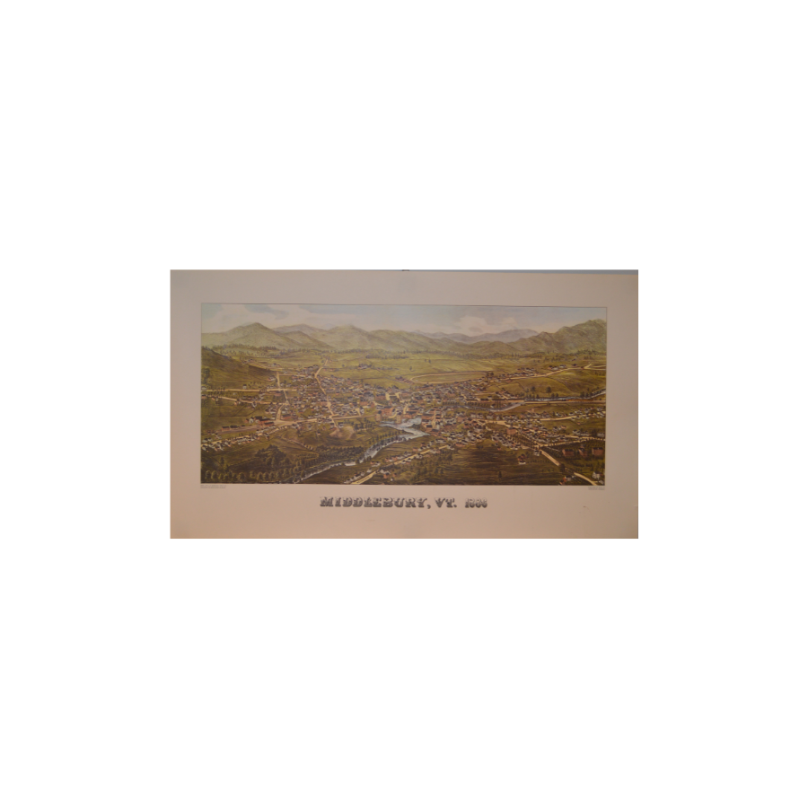 Middlebury, Vermont 1886- Reproduction Print
