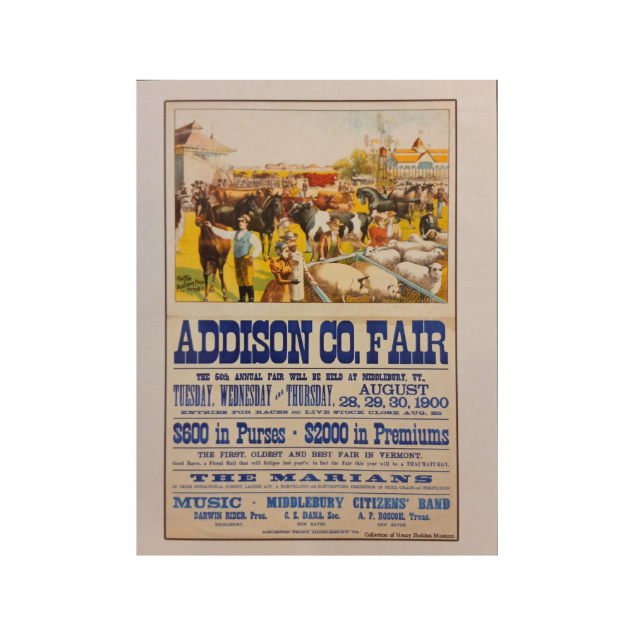 Reproduction of the 1900 Addison County Fair Poster