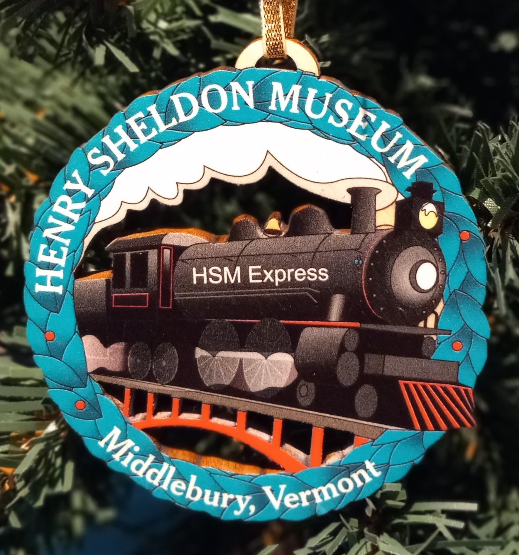 Henry Sheldon Museum Train Ornament