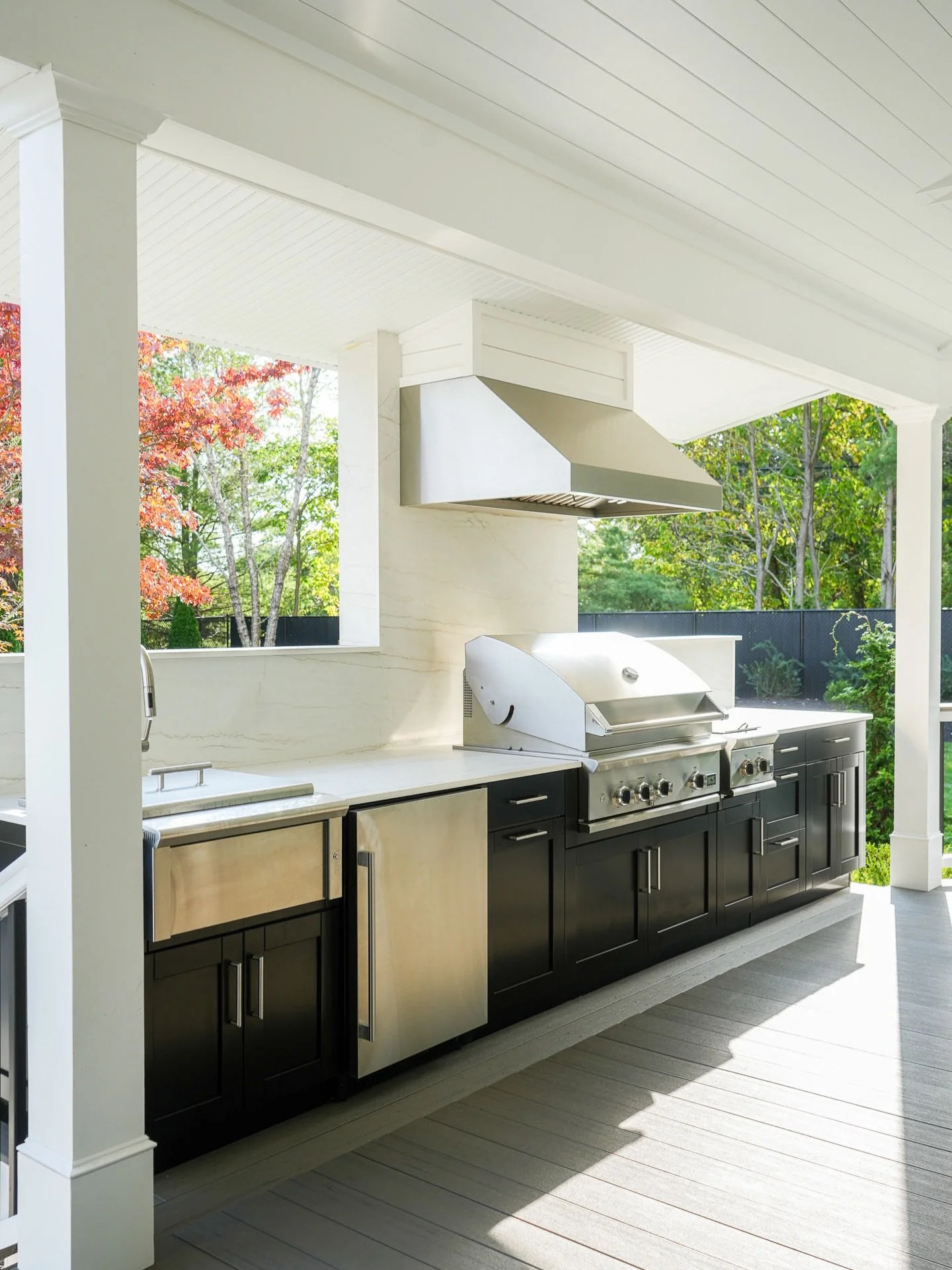 When cabinet design and open-air living come together perfectly. Our latest outdoor kitchen project is almost ready to be revealed- stay tuned!