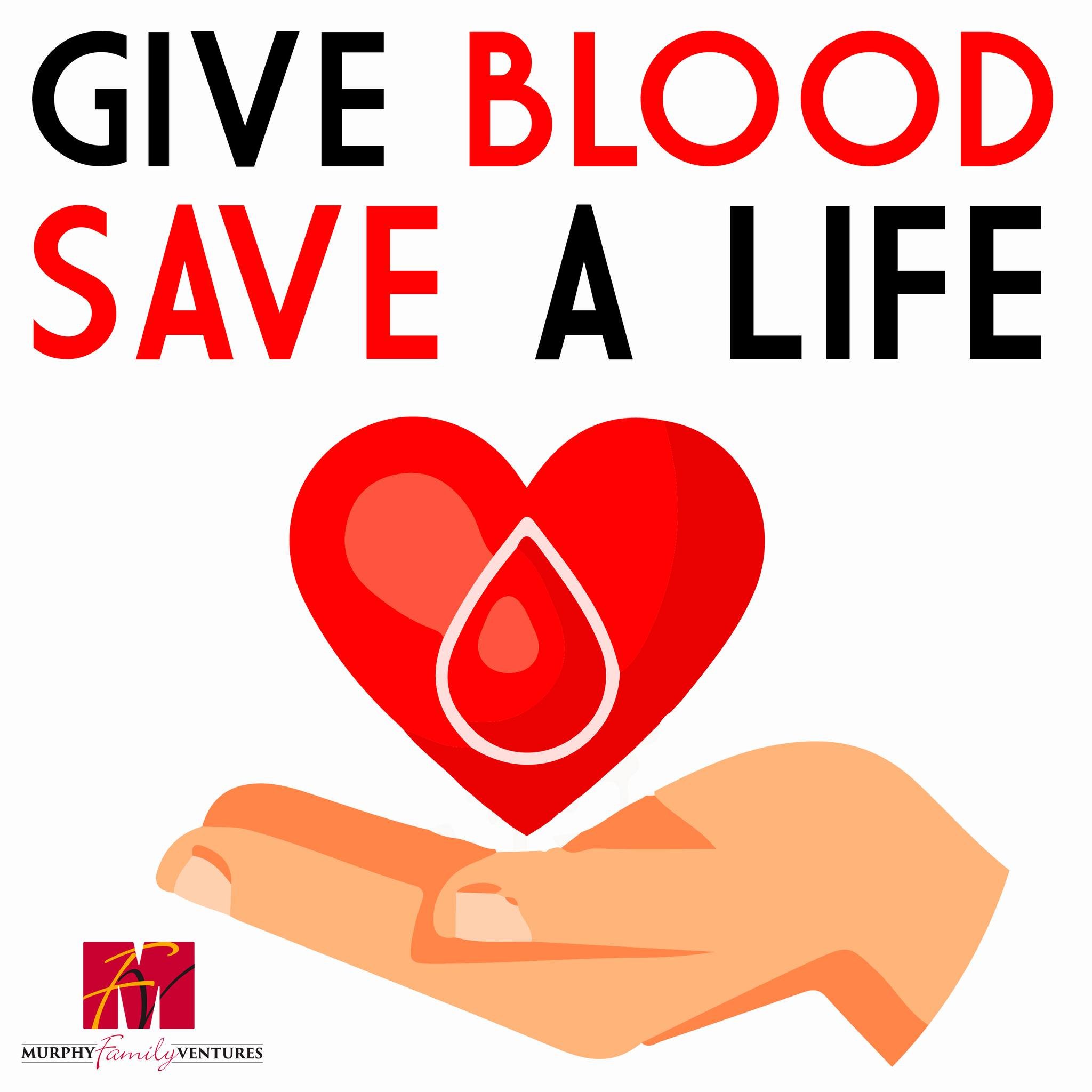 Every drop counts!🩸 Murphy Family Ventures is holding a blood drive on June 6th from 10am - 2pm at the MFV Corporate Office in Wallace. To schedule an appointment, please visit www.redcrossblood.org or call 1-800-RED-CROSS and use the sponsor code &