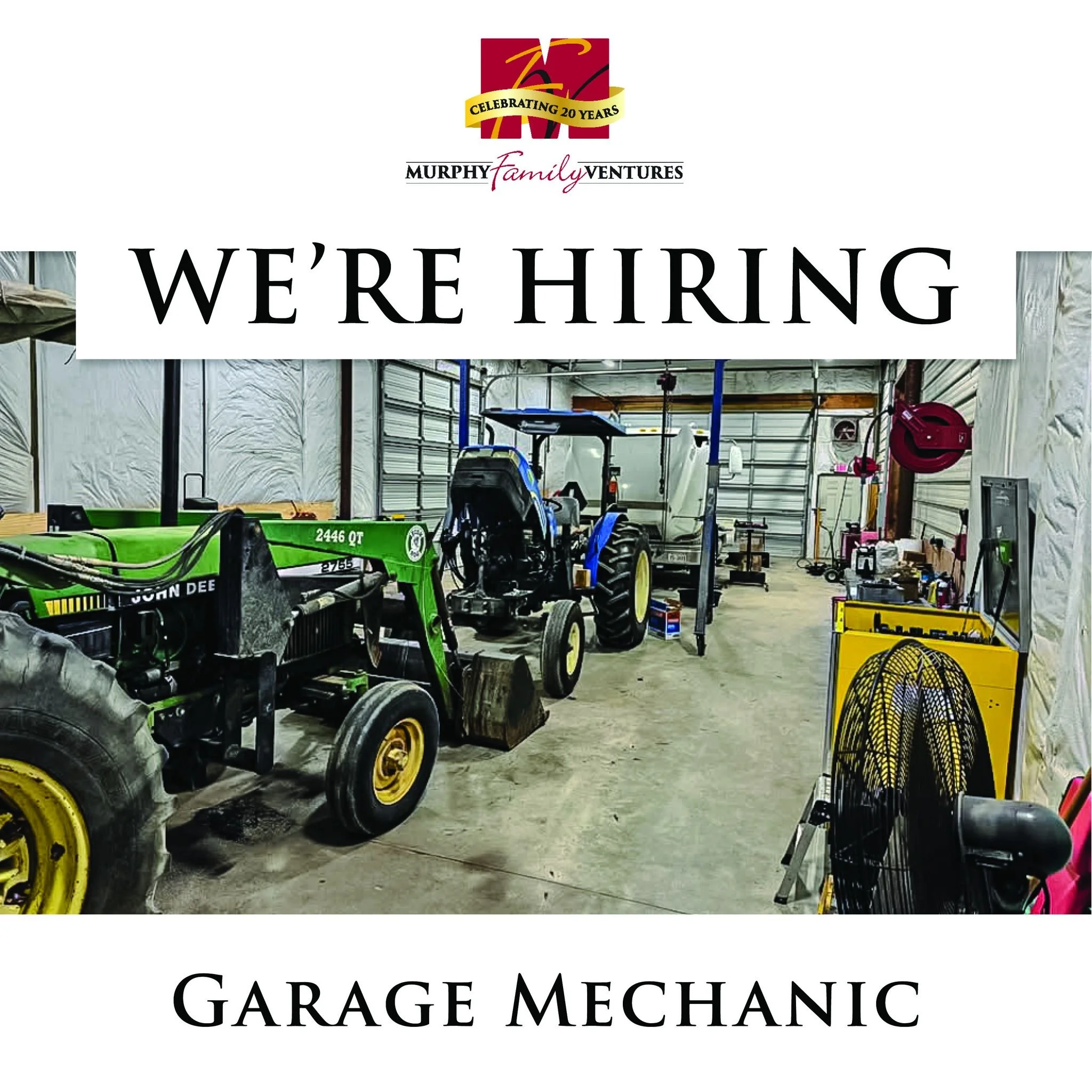 🚗 Now Hiring: Garage Mechanic &ndash; Magnolia, NC 

We&rsquo;re looking for a skilled Garage Mechanic to join our team! Work under our Garage Supervisor, complete service calls, and keep our equipment running strong.

What You&rsquo;ll Do:
&bull; D