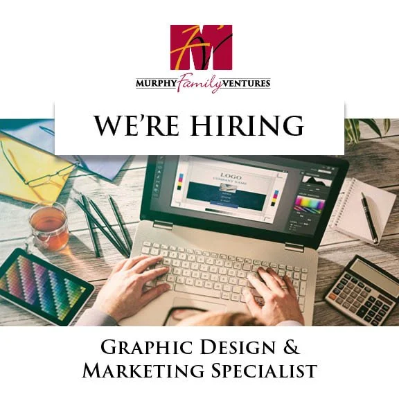 Are you a creative storyteller with a passion for graphic design, photography, and video? Murphy Family Ventures is looking for a Graphic Design &amp; Marketing Specialist to help bring our family of brands to life across print, digital, and social p