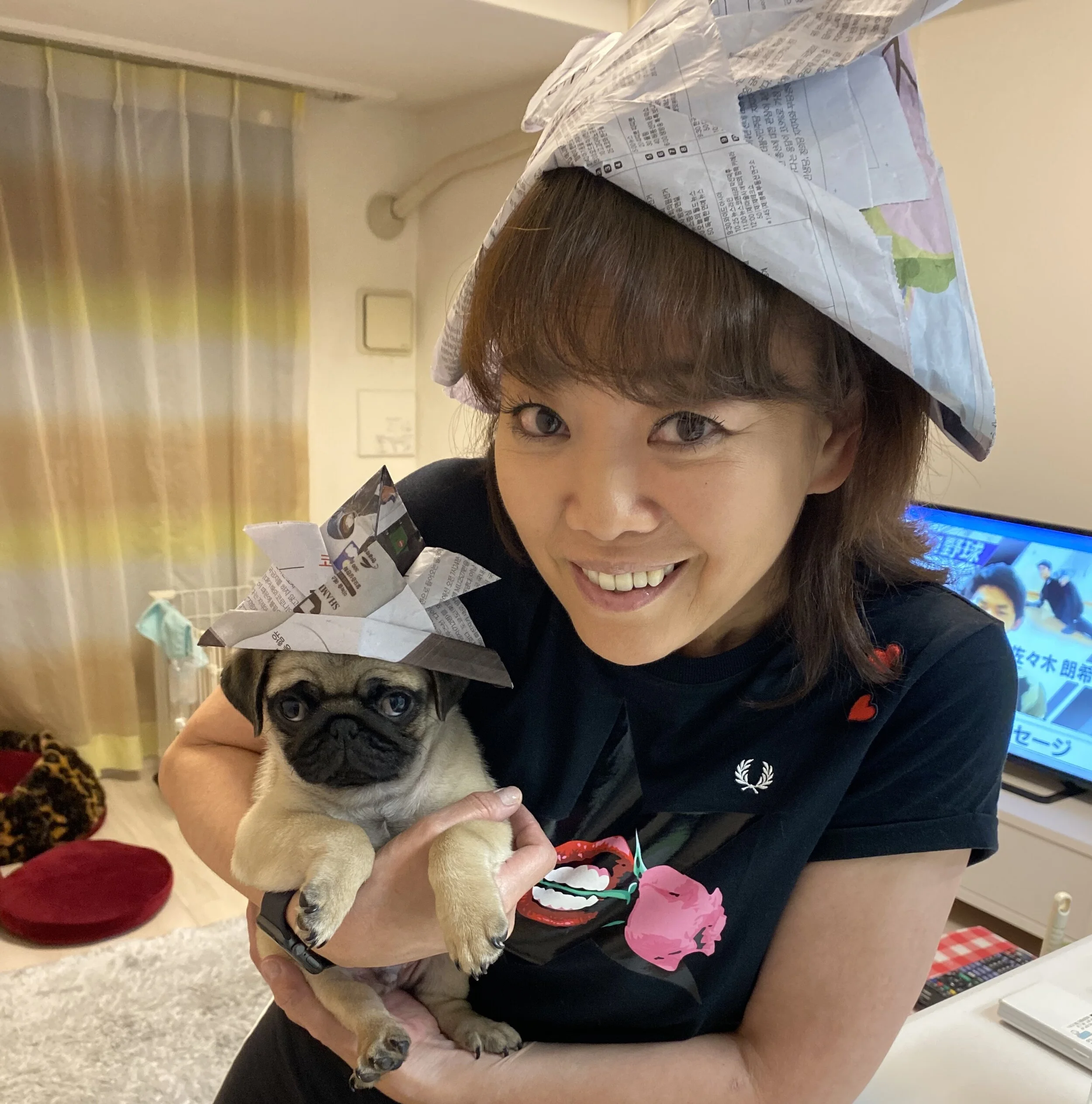 サンちゃん初カブト