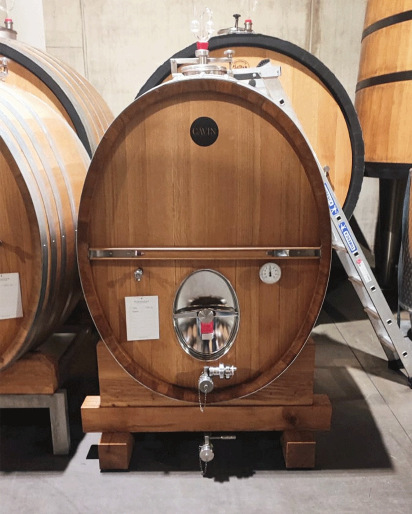 Just installed. A freshly delivered foudre &mdash; where tradition meets new beginnings. We&rsquo;re proud to accompany great winemakers in crafting the future of their wines.