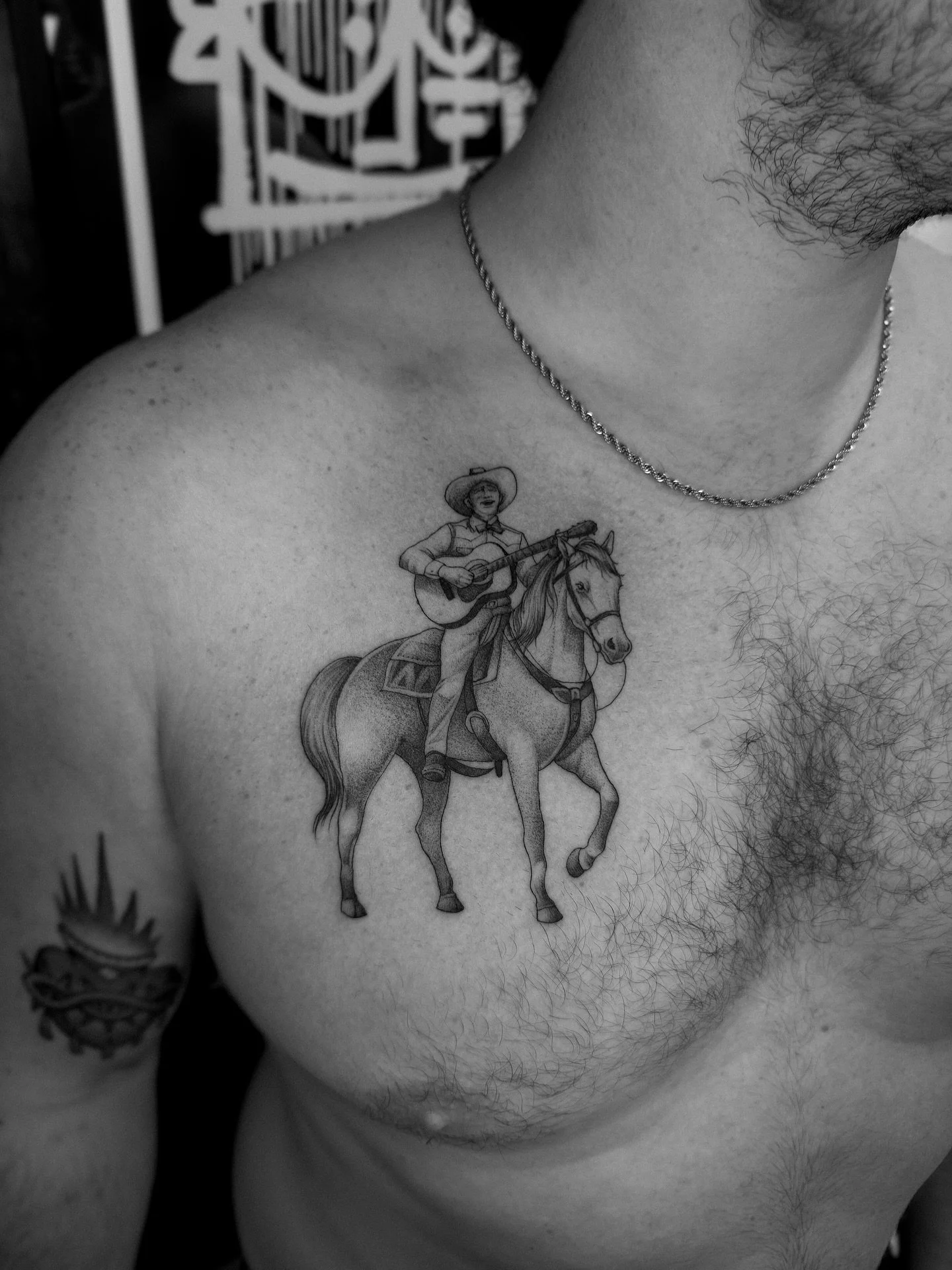 Cheers Jordan, great fun doing this one 
&bull;
&bull;
&bull;
&bull;
&bull;
#tattoo #tattoos #tattooing #tattooideas #cowboy #cowboytattoo #country #tattooartist #finelinetattoo #leamingtonspa #loveleam